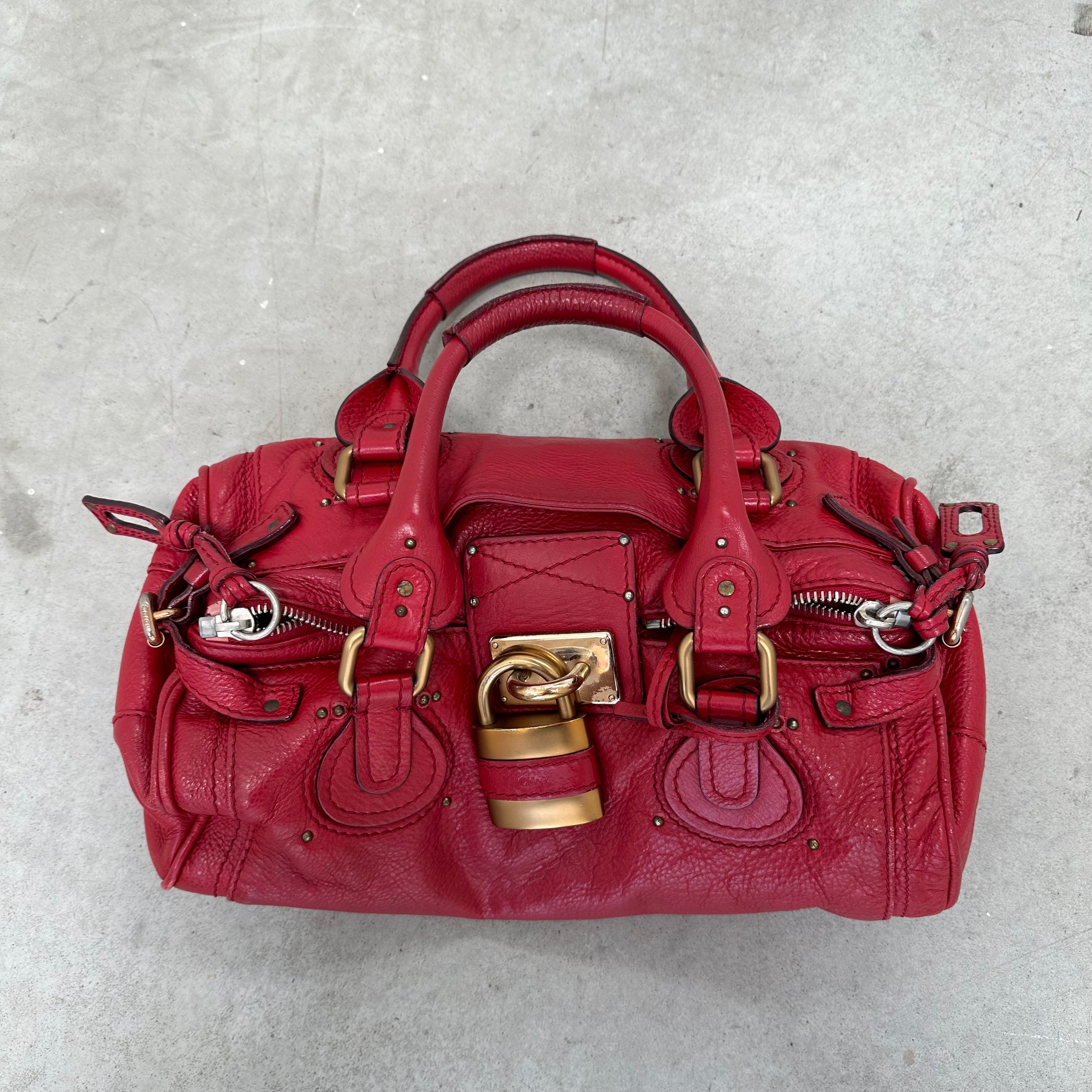 Chloe Paddington Hand Bag Red Leather – Curated by Charbel