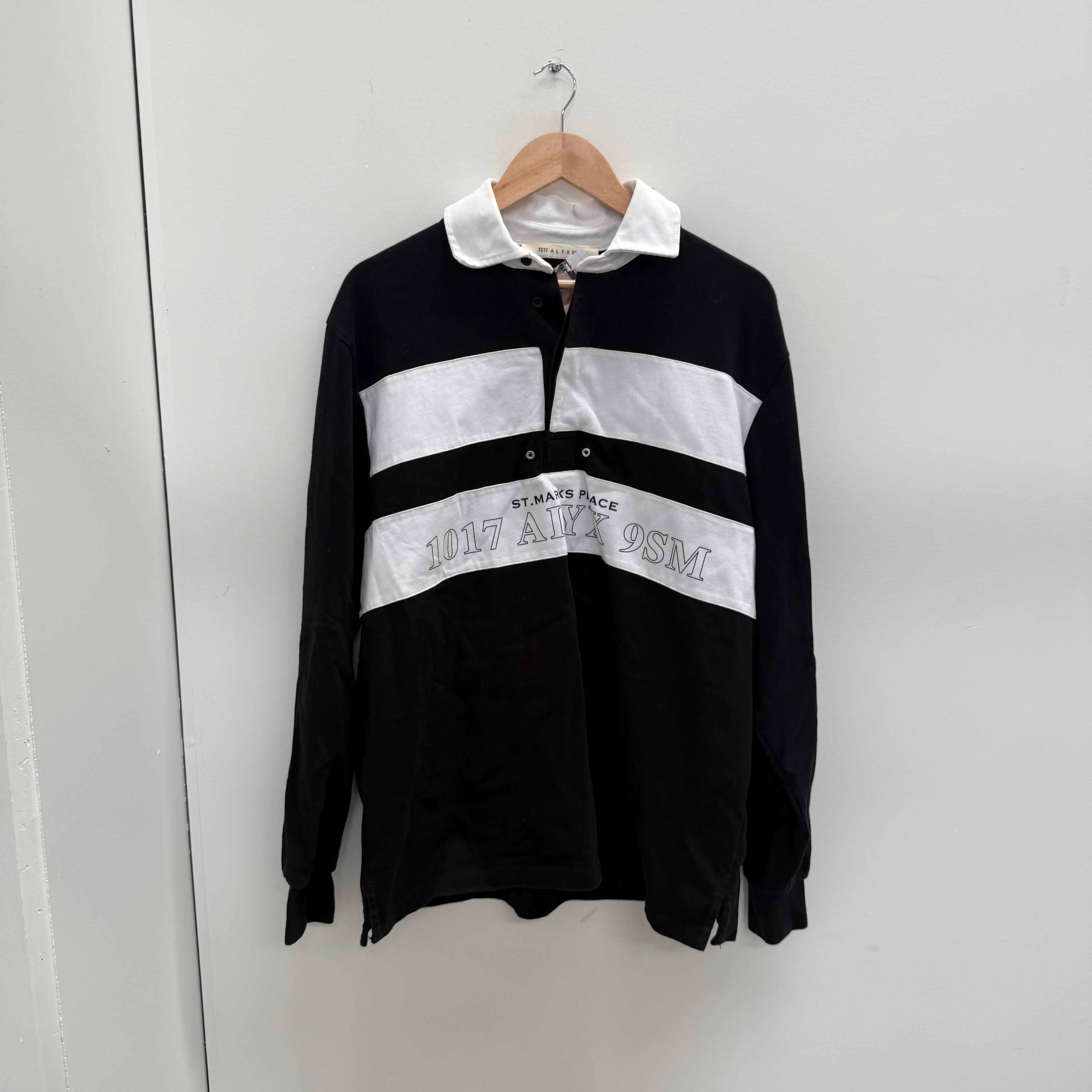 1017 ALYX 9SM Striped Cotton Jersey Rugby Shirt (Size M)