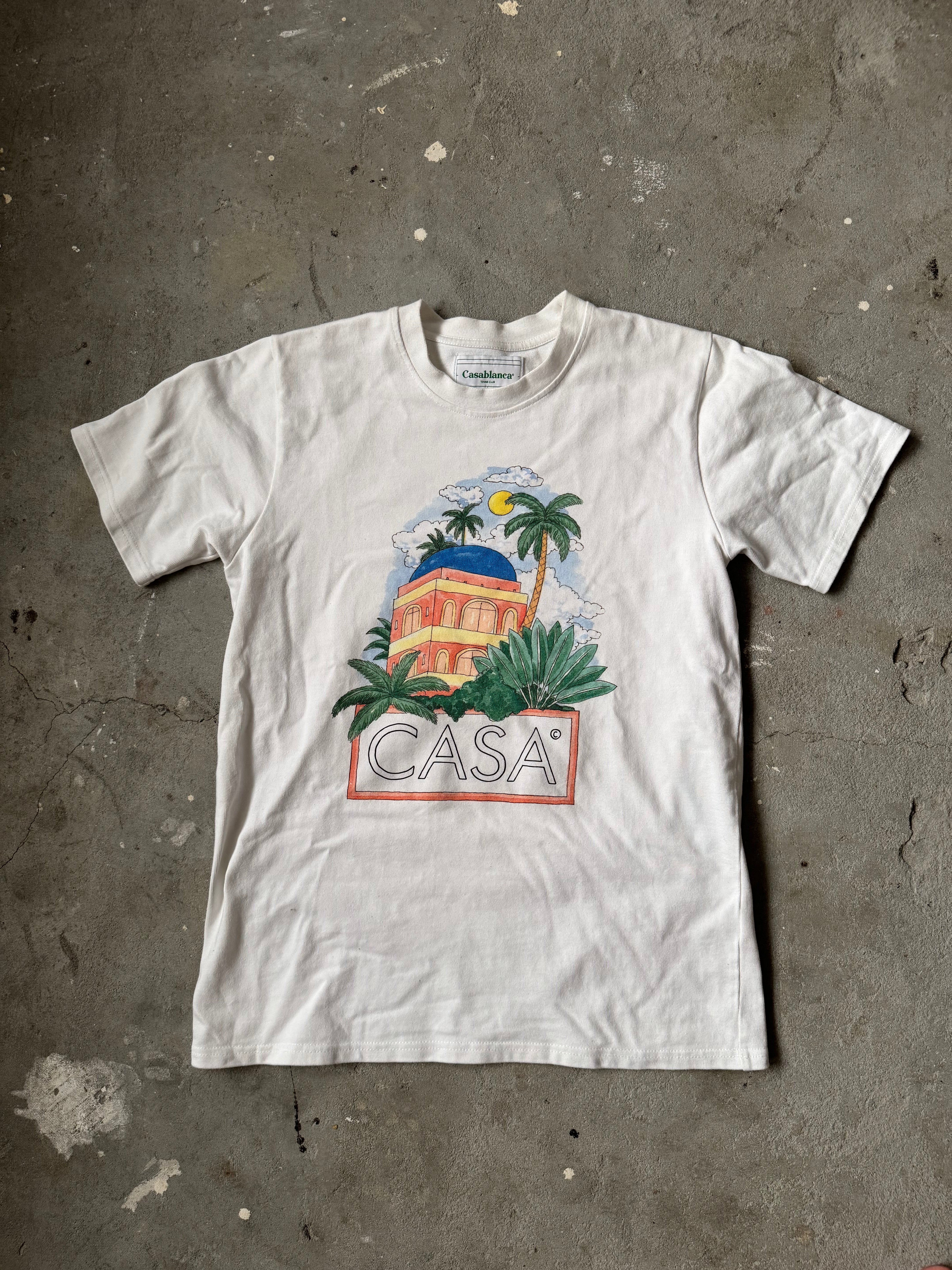 Casablanca White Hotel T-Shirt (Size M) – Curated by Charbel
