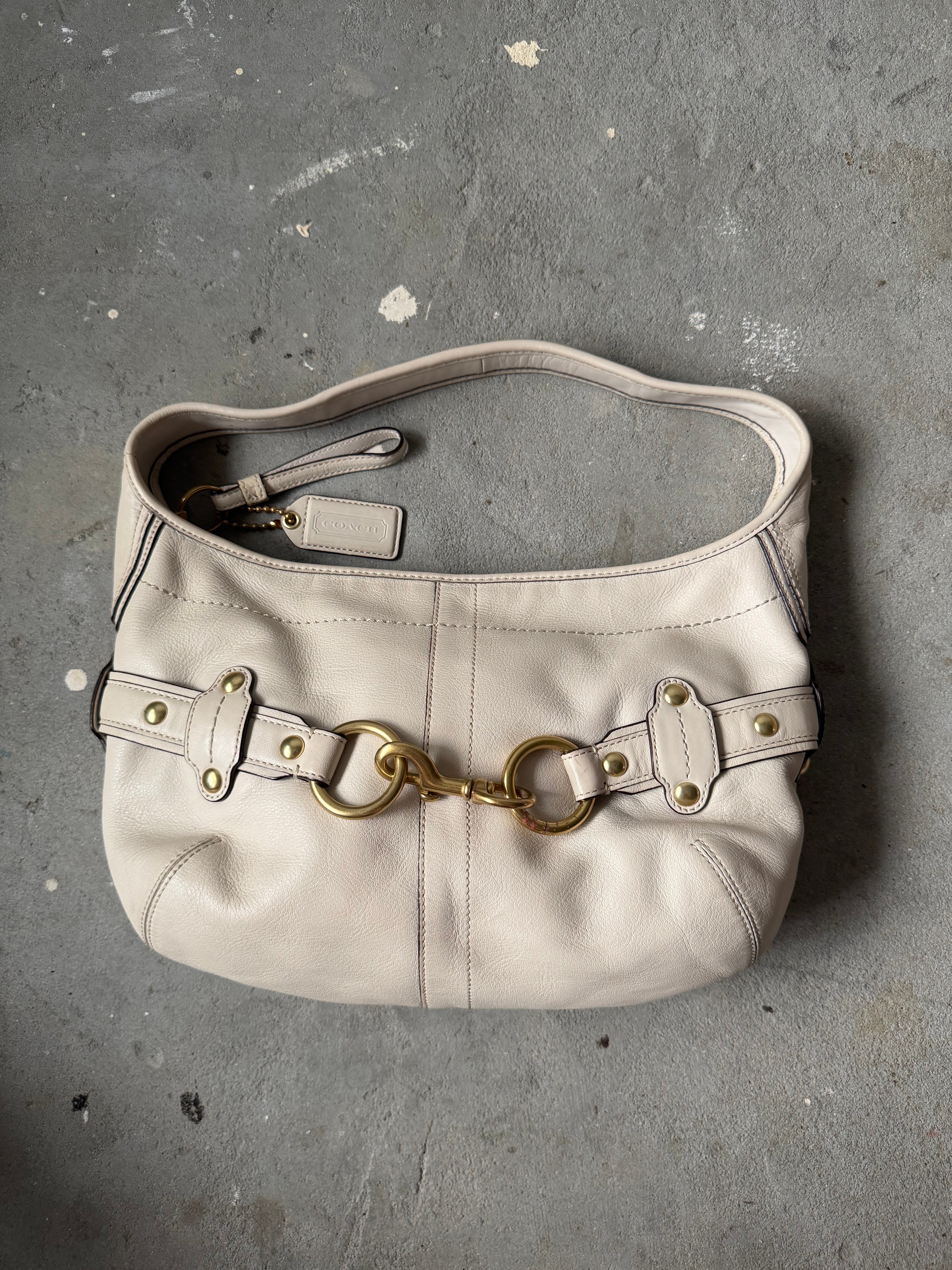 Coach HorseBit Ergo Leather Shoulder Bag White – Curated by Charbel