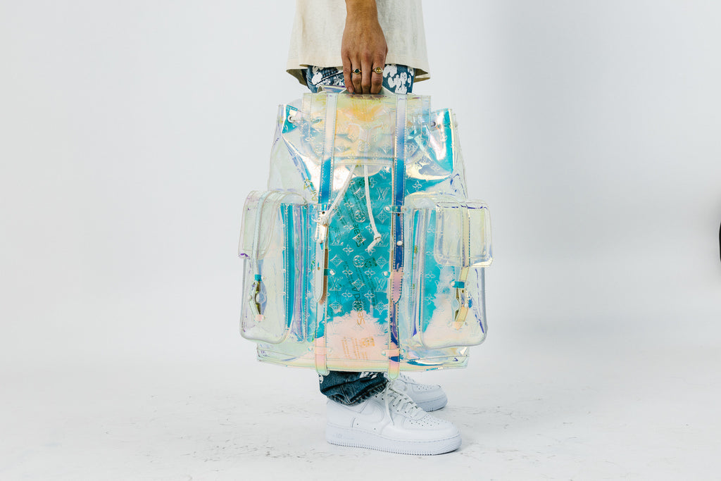 louis vuitton christopher backpack clear Louis Vuitton Monogram Prism Monogram GM Prism Christopher Backpack – Curated by Charbel