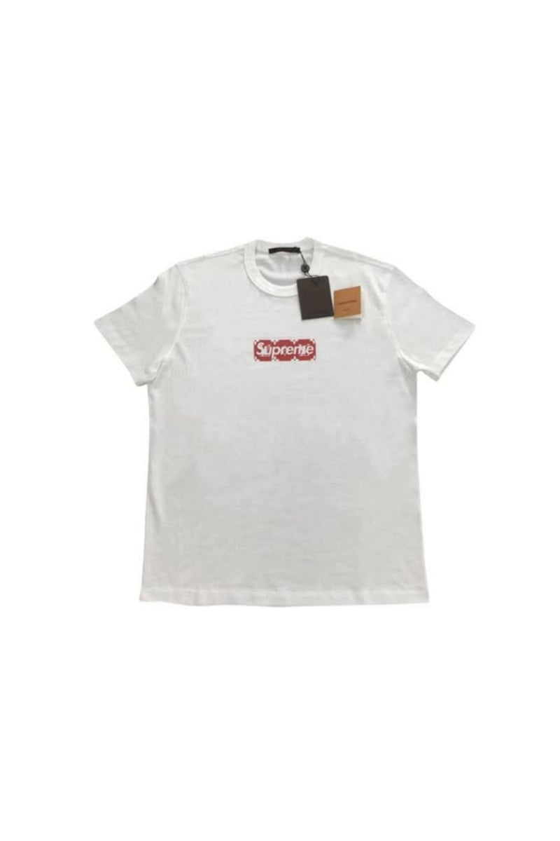 Louis Vuitton LV Supreme Box Logo T-Shirt Tee Sz L White Red
