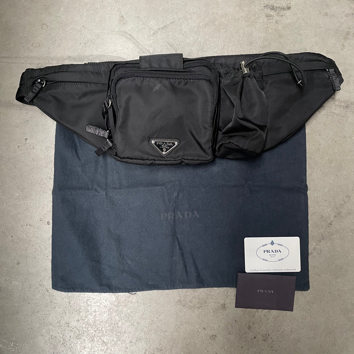 Prada Nylon Leather Belt Bum Bag