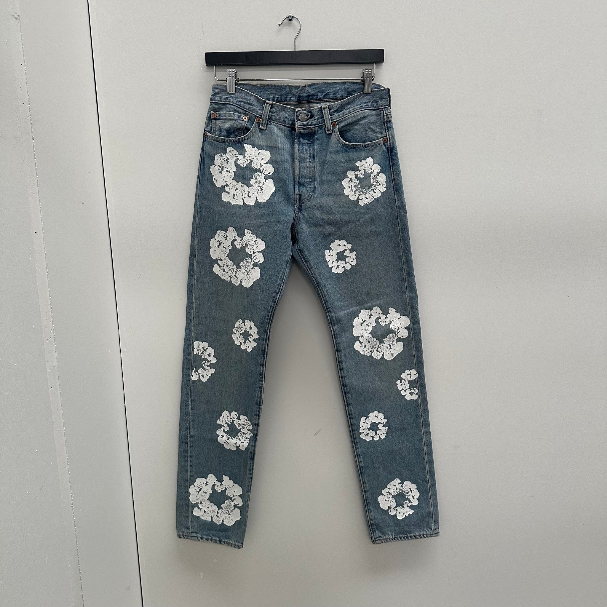 Denim Tears Levi's Cotton Wreath Blue Jeans 30 X 32