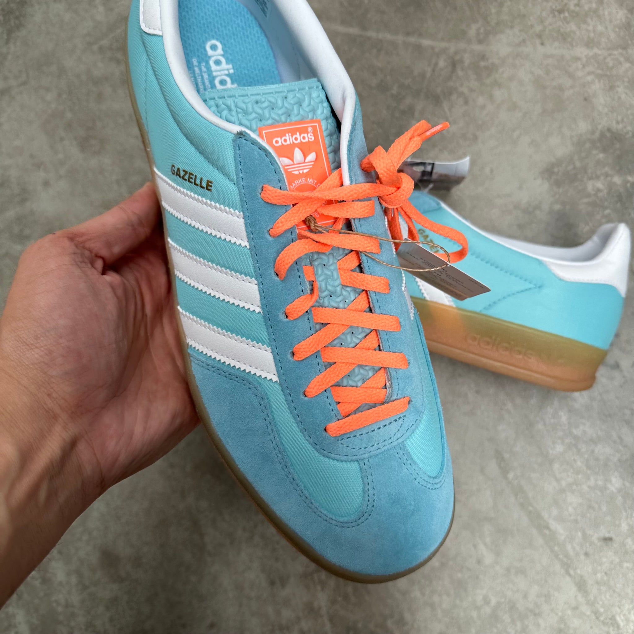 Adidas Gazelle Blue White Gum US12