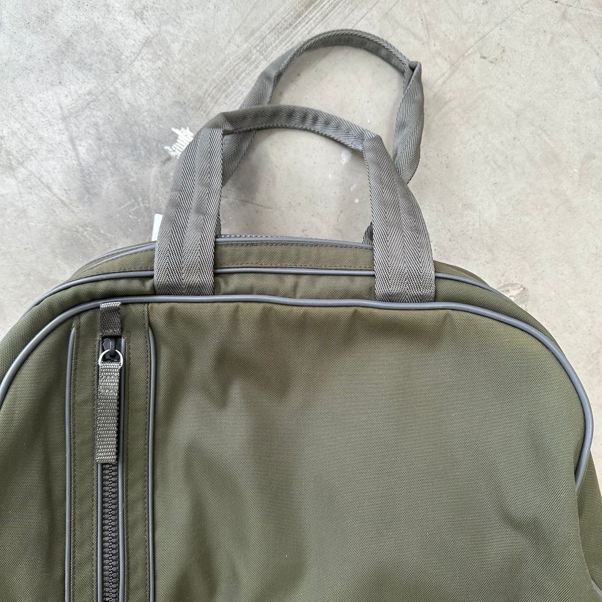 Prada Sports Front Zip Hand Bag Nylon Green