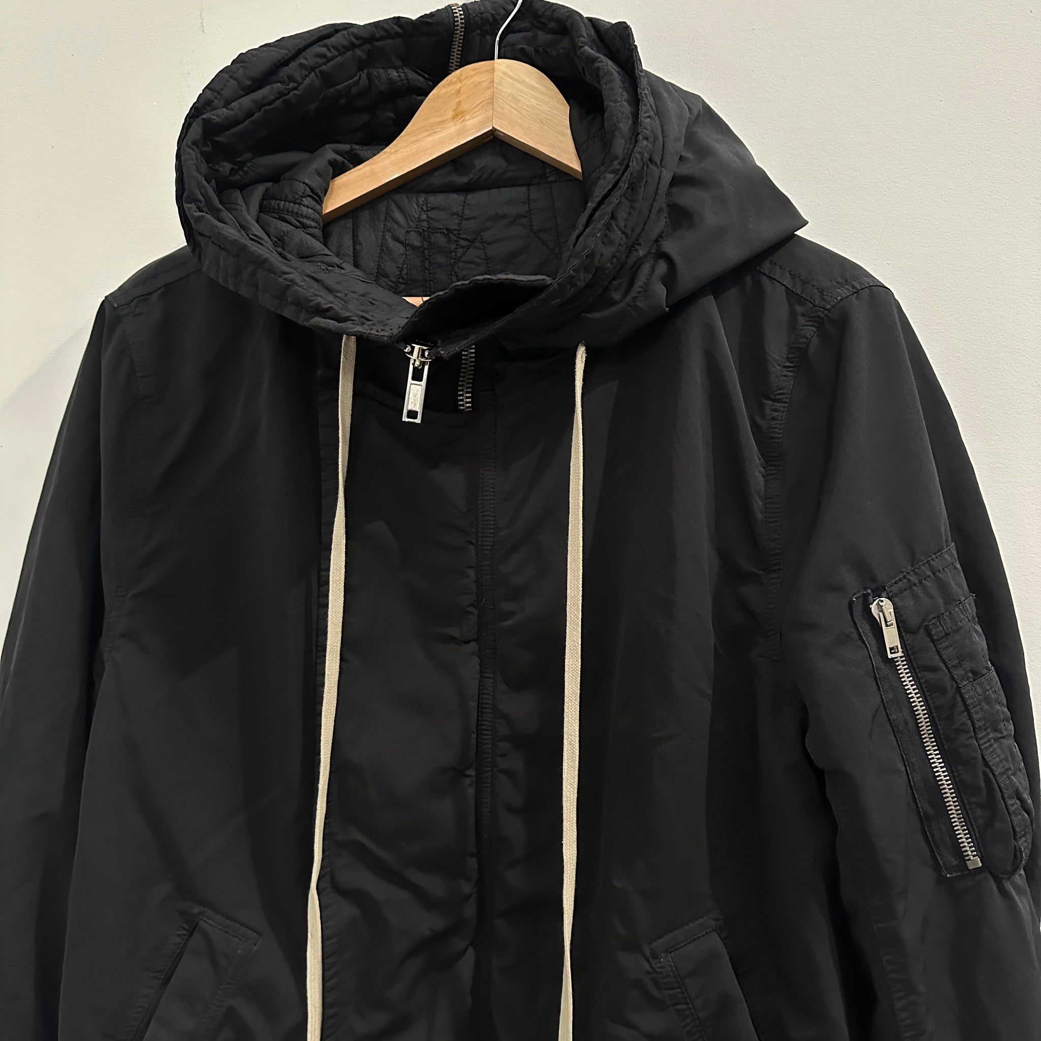 Rick Owens DRKSHDW Black Exploder Bomber Jacket (Size L)