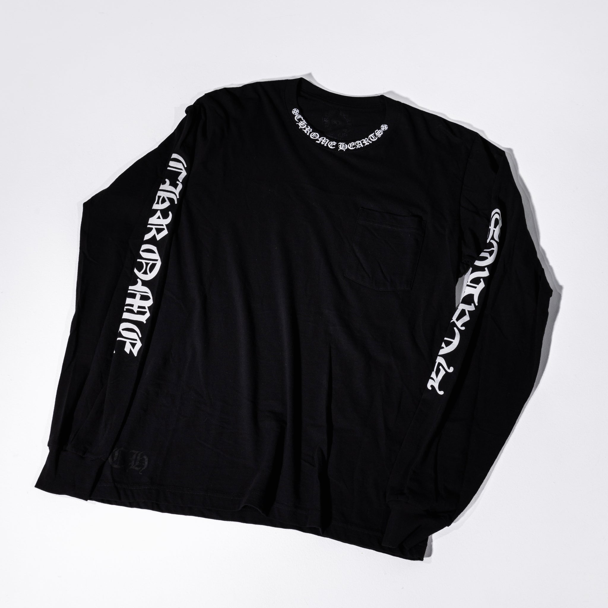 Chrome Hearts Neck Logo L/S Tee Black (Size L)