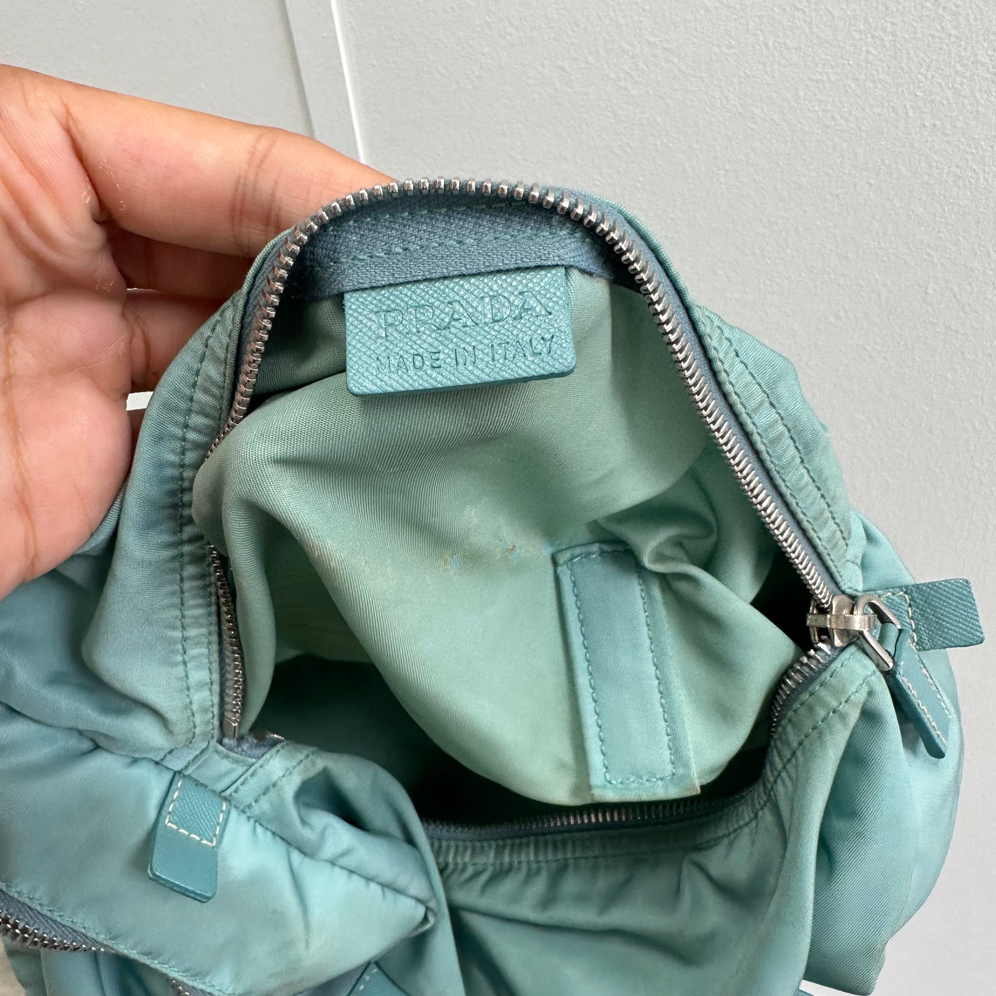 Prada Light Blue Mini Duffle Bag