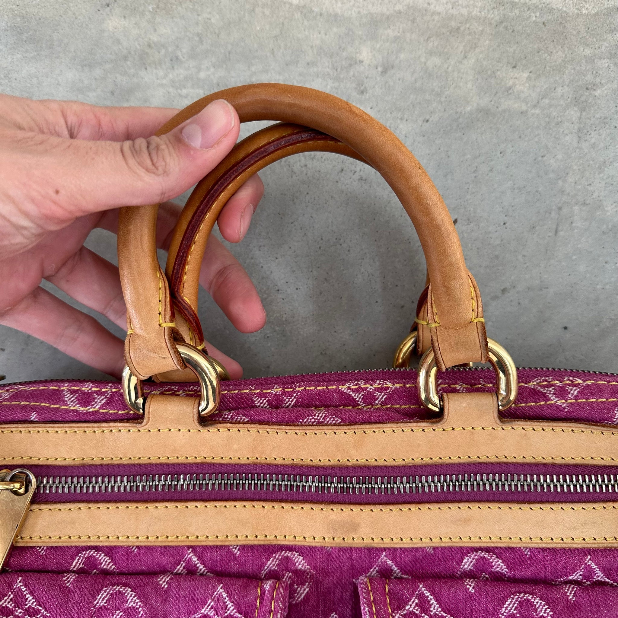 Louis Vuitton Pink Denim Monogram Denim Neo Speedy Bag