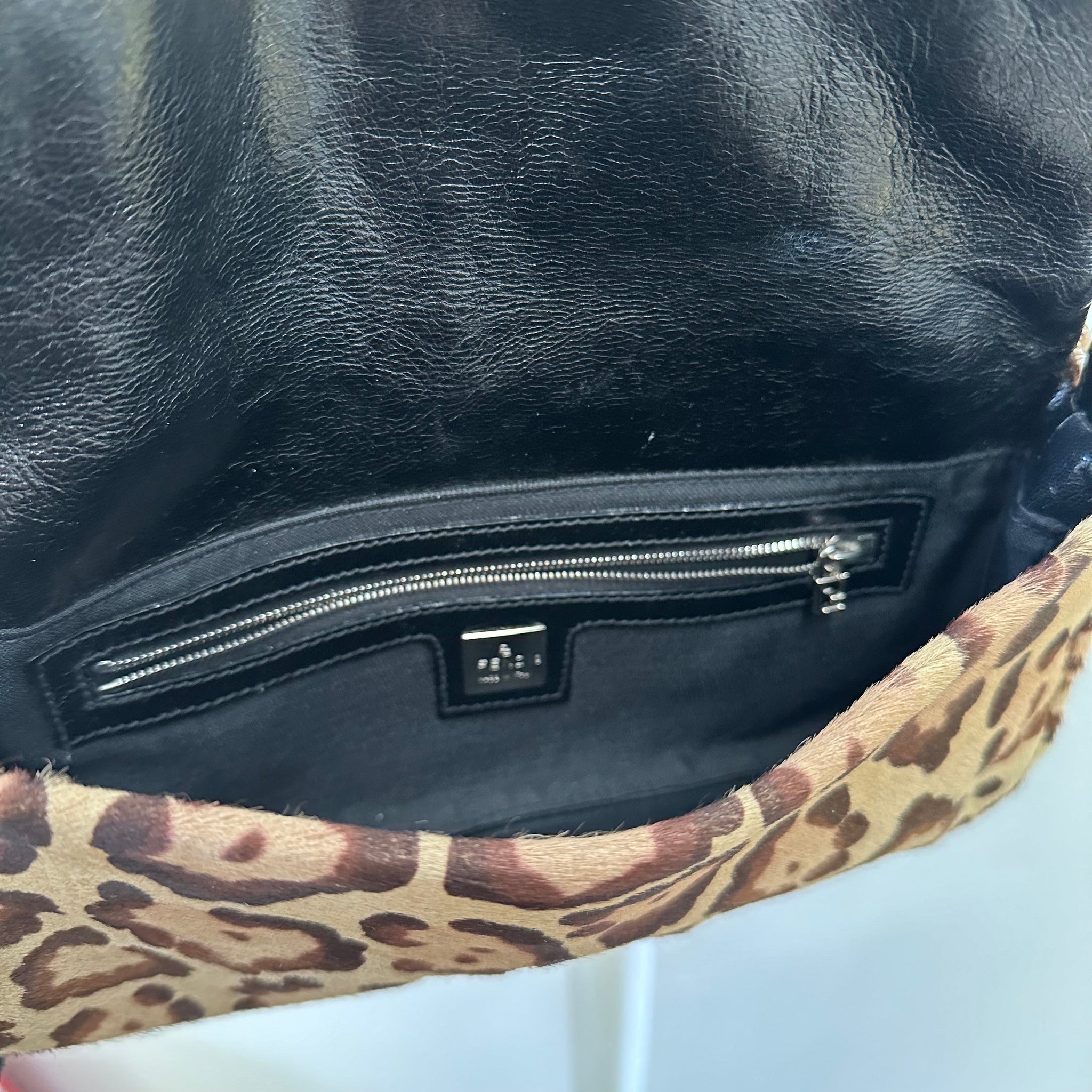 Fendi Animal Print Baguette Bag