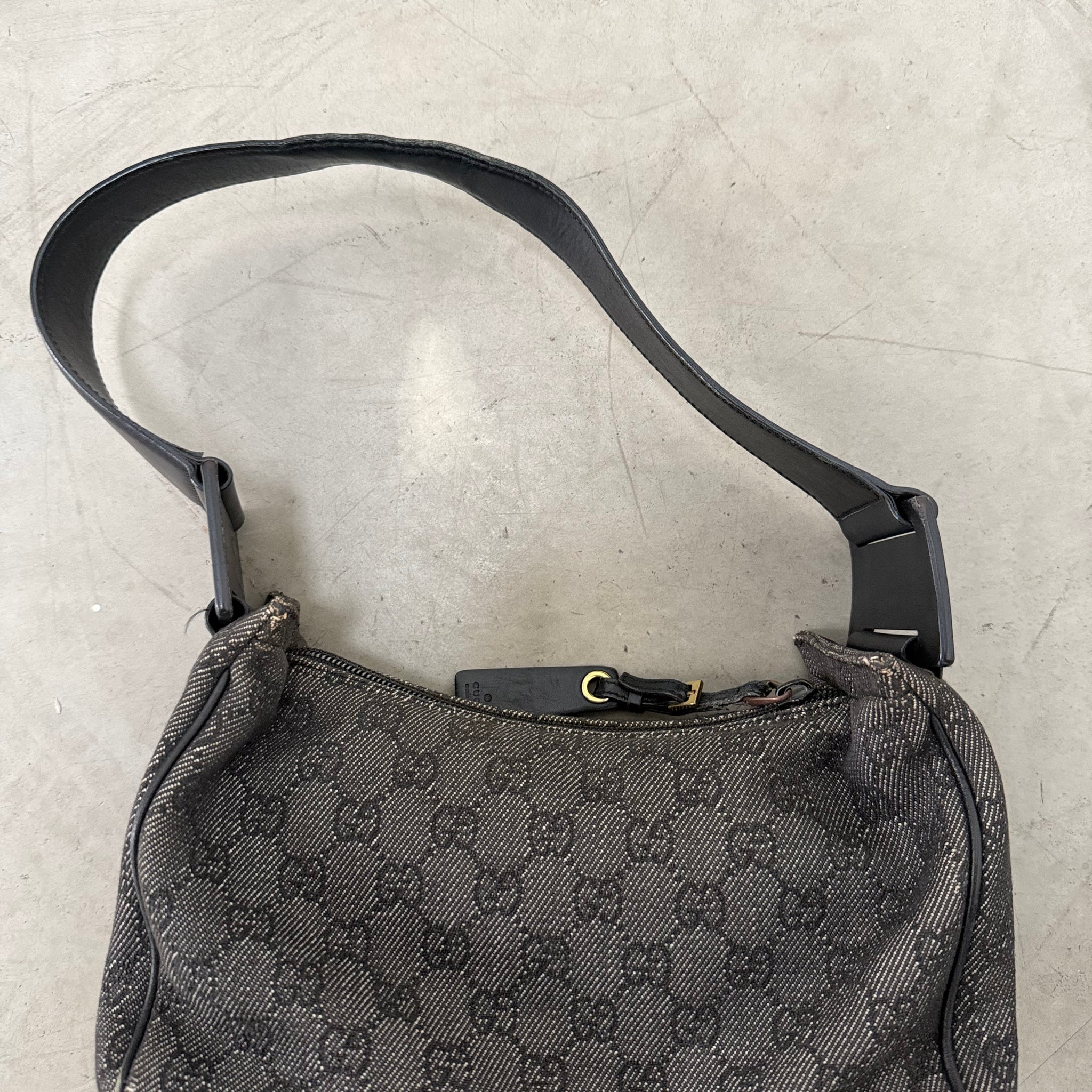 Gucci Grey Hobo Style Shoulder Bag