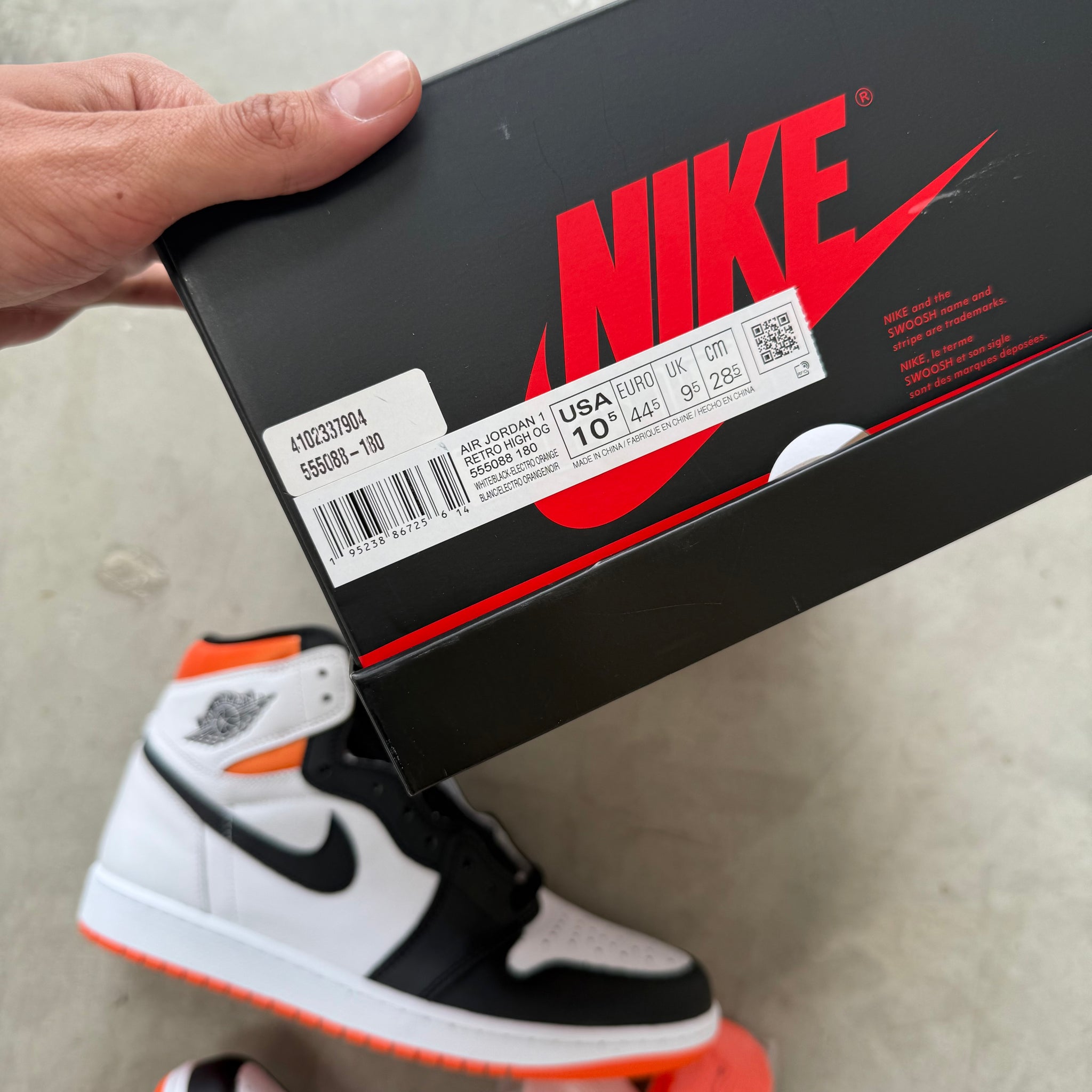 Jordan 1 High Electro Orange (US10.5)