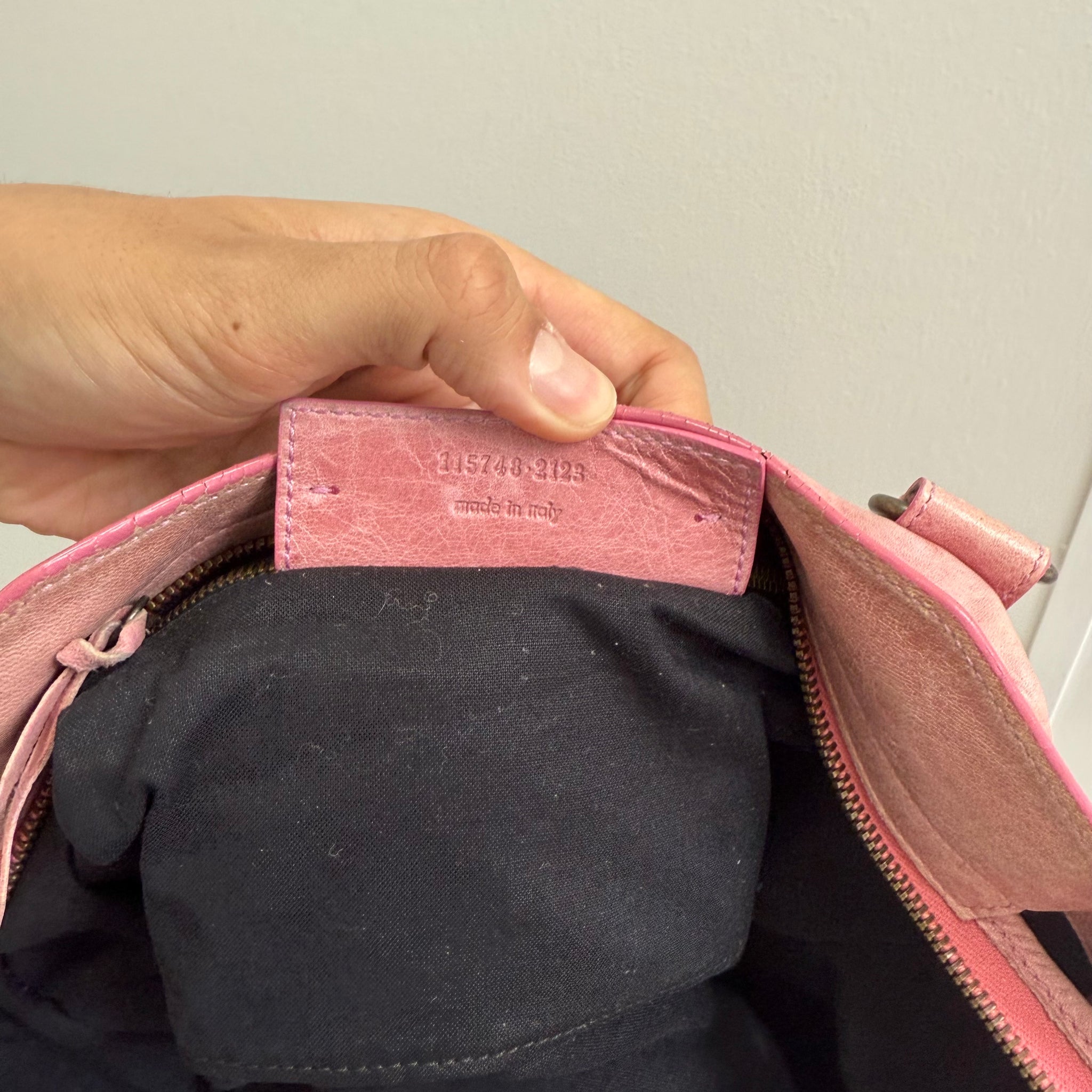 Balenciaga Pink Leather City Bag