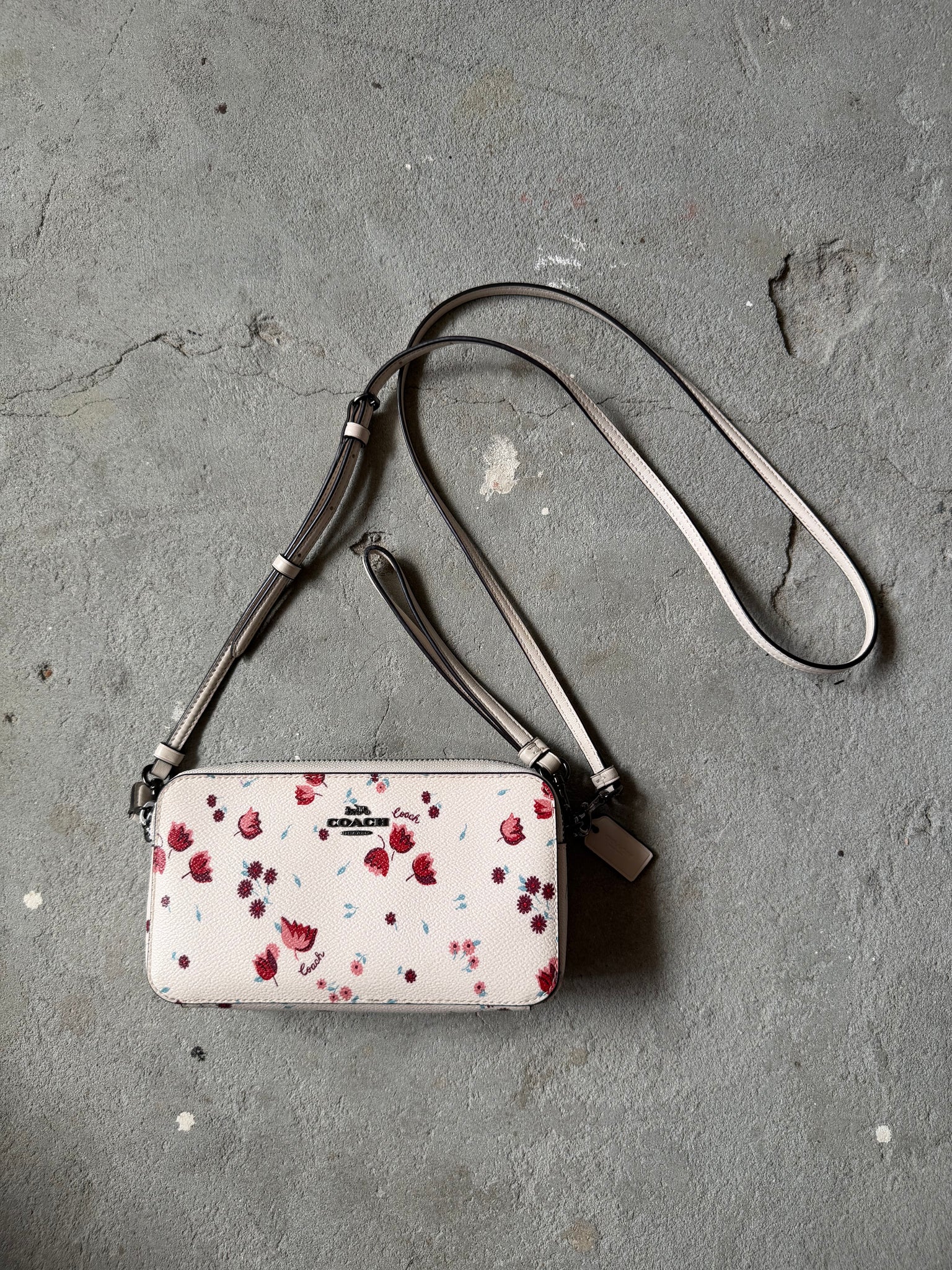 Coach Flower Kira Crossbody Bag White – Curated by Charbel