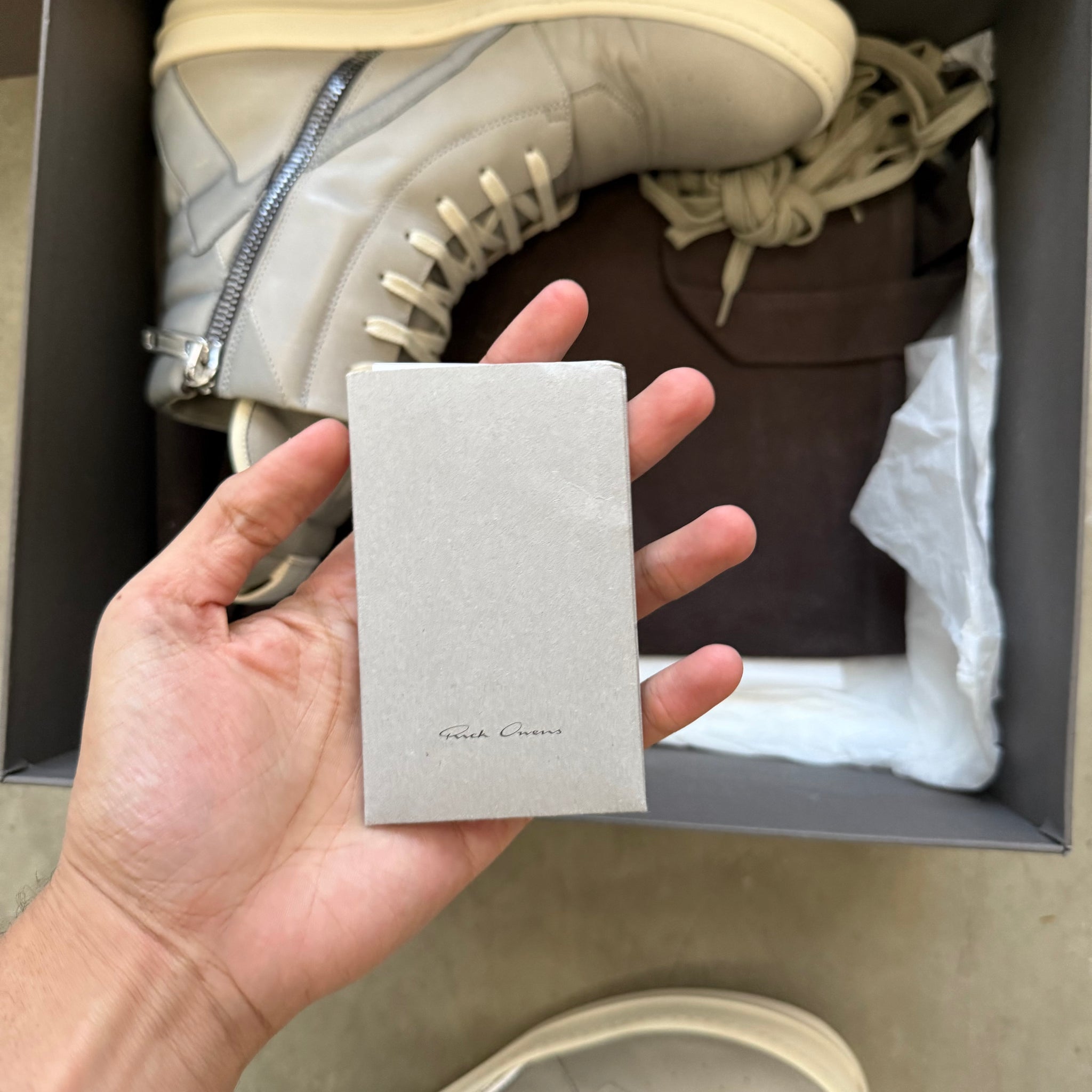 Rick Owens Geobasket Reflective Sneaker Grey (US10/43)