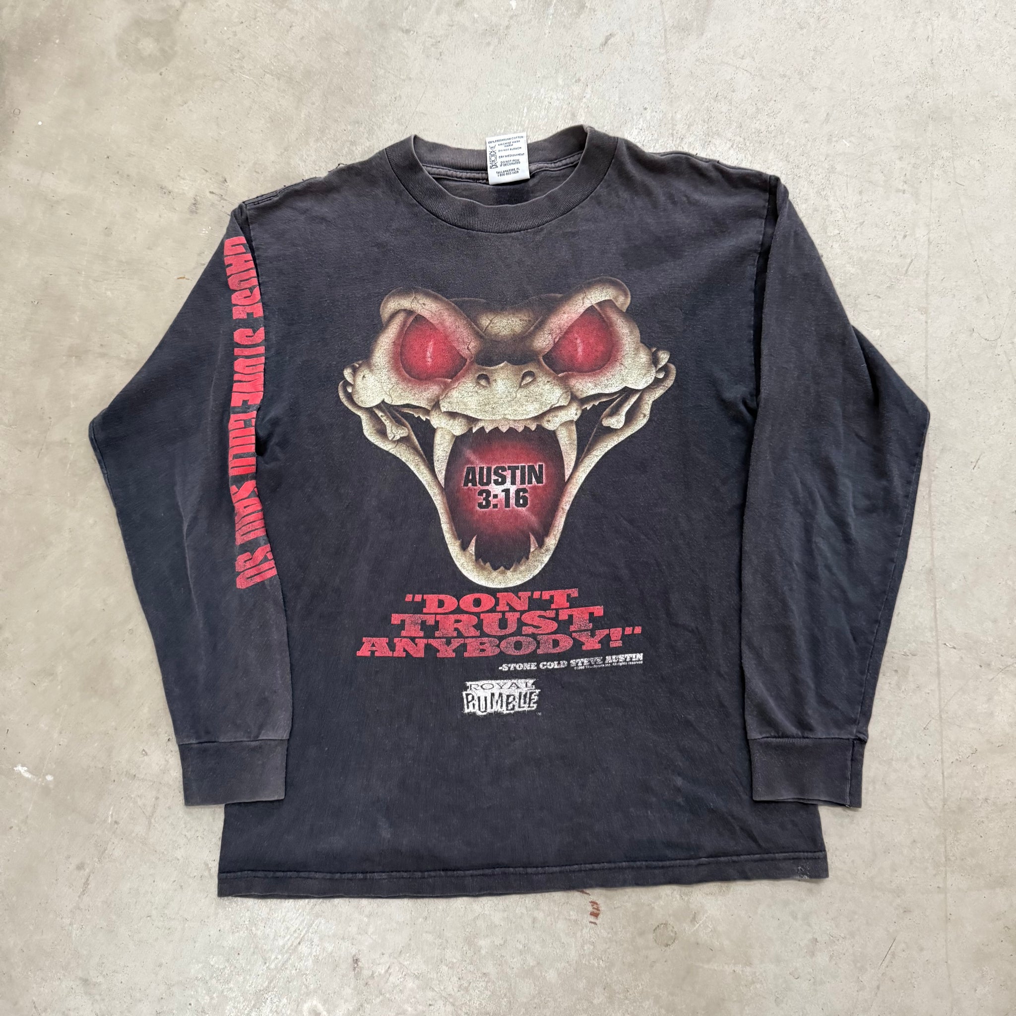 Vintage WWE Stone Cold "DTA Long Sleeve T-Shirt (Size M)