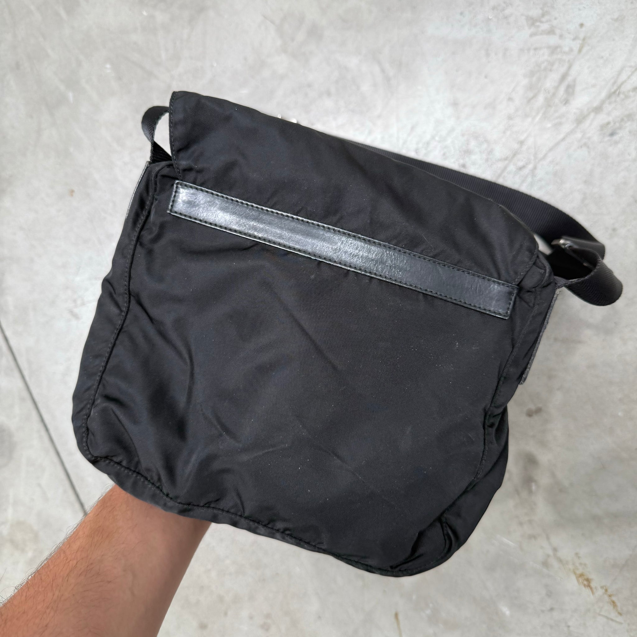 Prada Black Crossbody/Messenger Front Buckle Bag