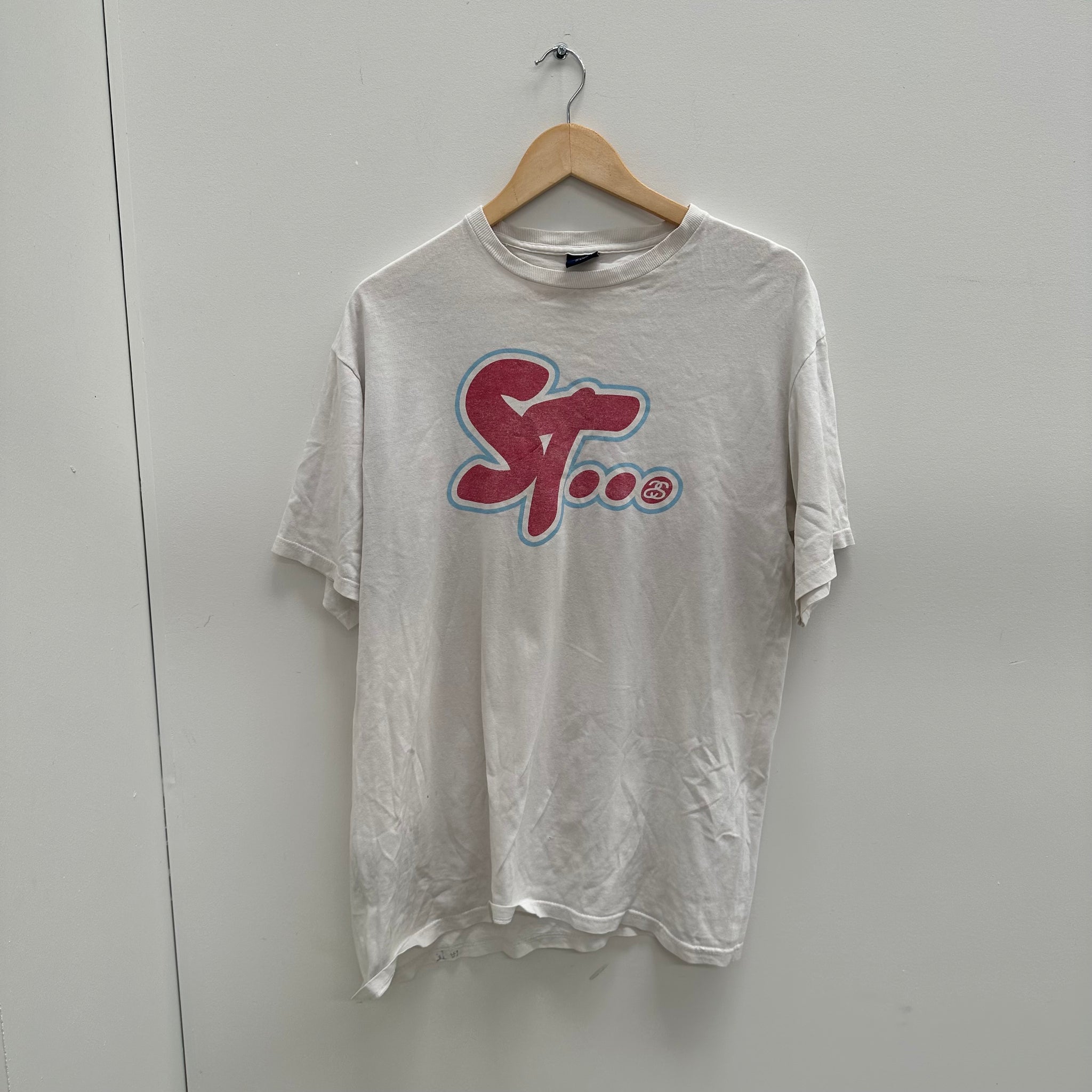 Stussy Vintage ST Logo T Shirt (Size L)
