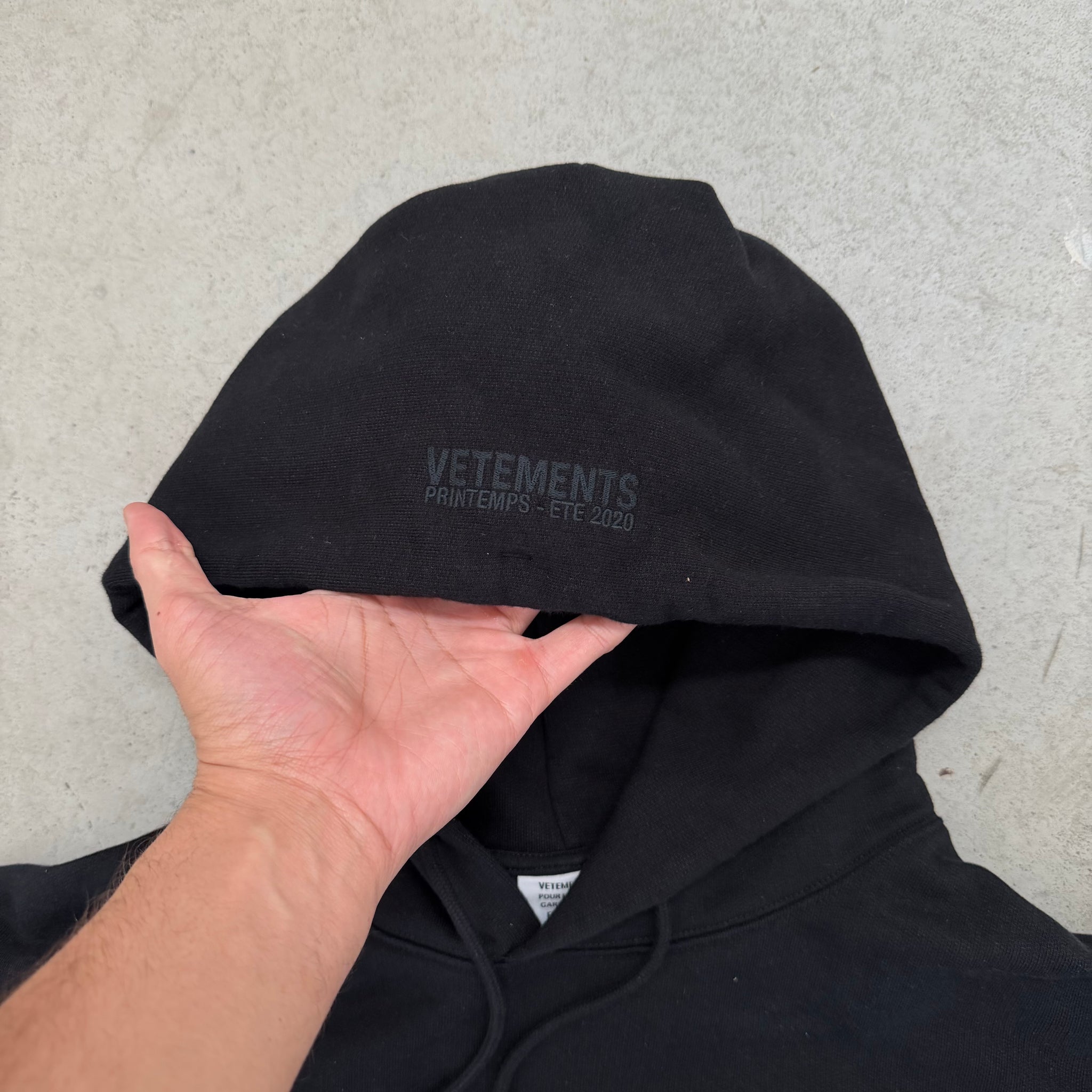 Vetements Police Security Dressmakers Hoodie Black (fits L-XL)
