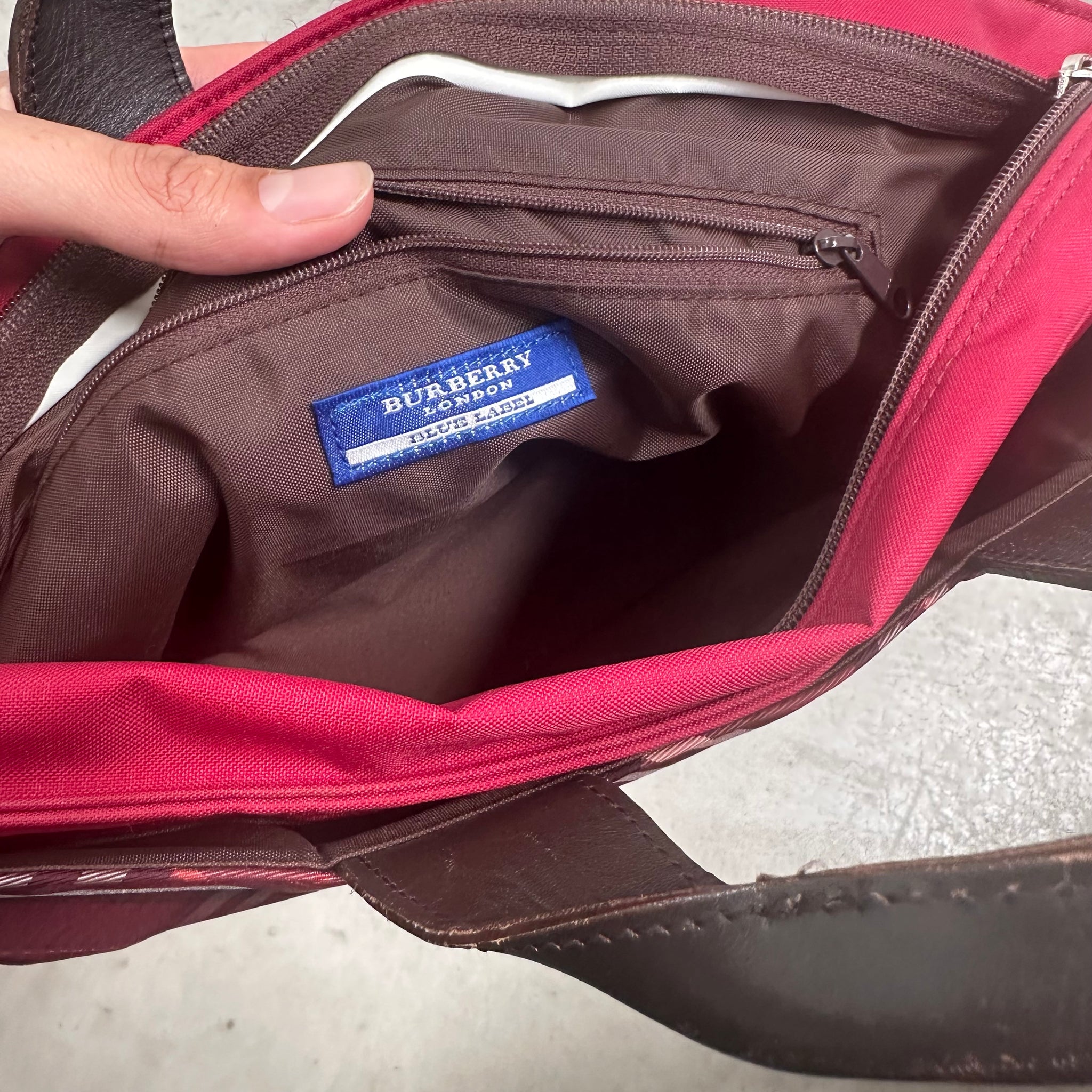 Burberry London Blue Label Red Hand Bag