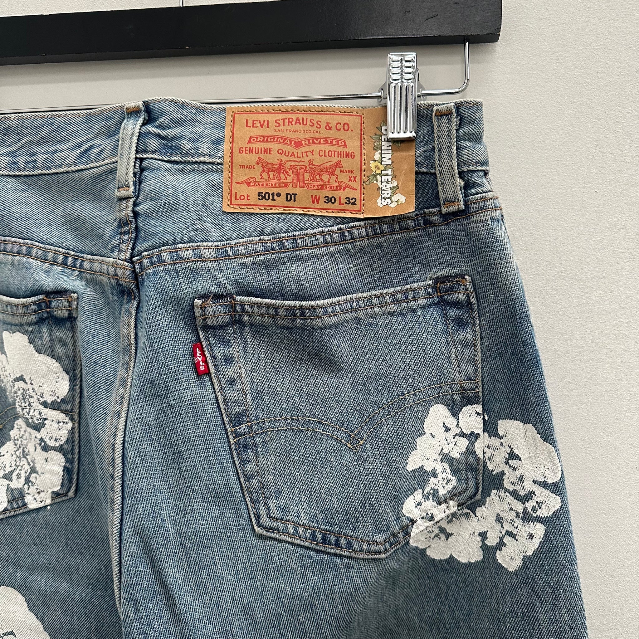 Denim Tears Levi's Cotton Wreath Blue Jeans 30 X 32