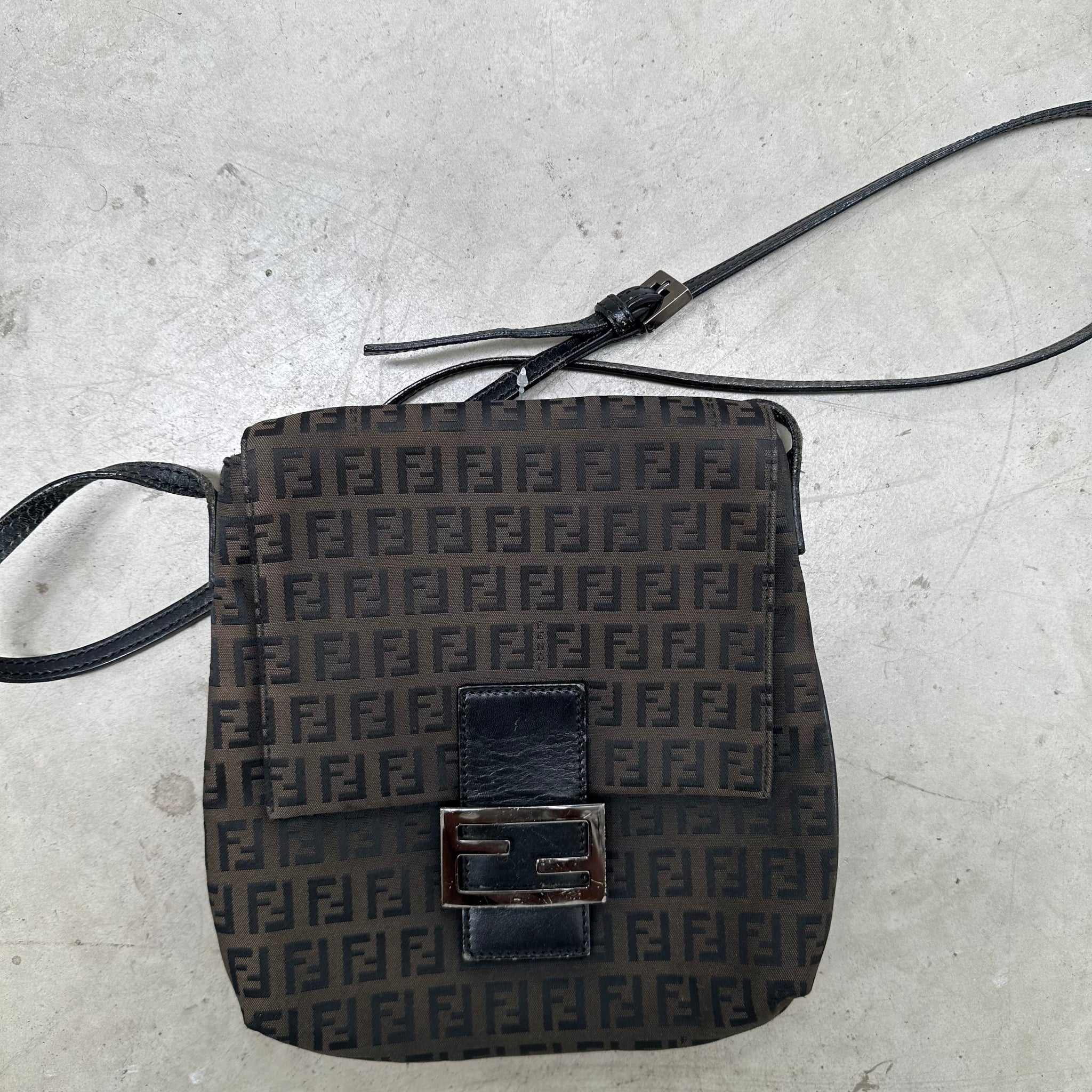Fendi Zucchino Canvas Crossbody Bag
