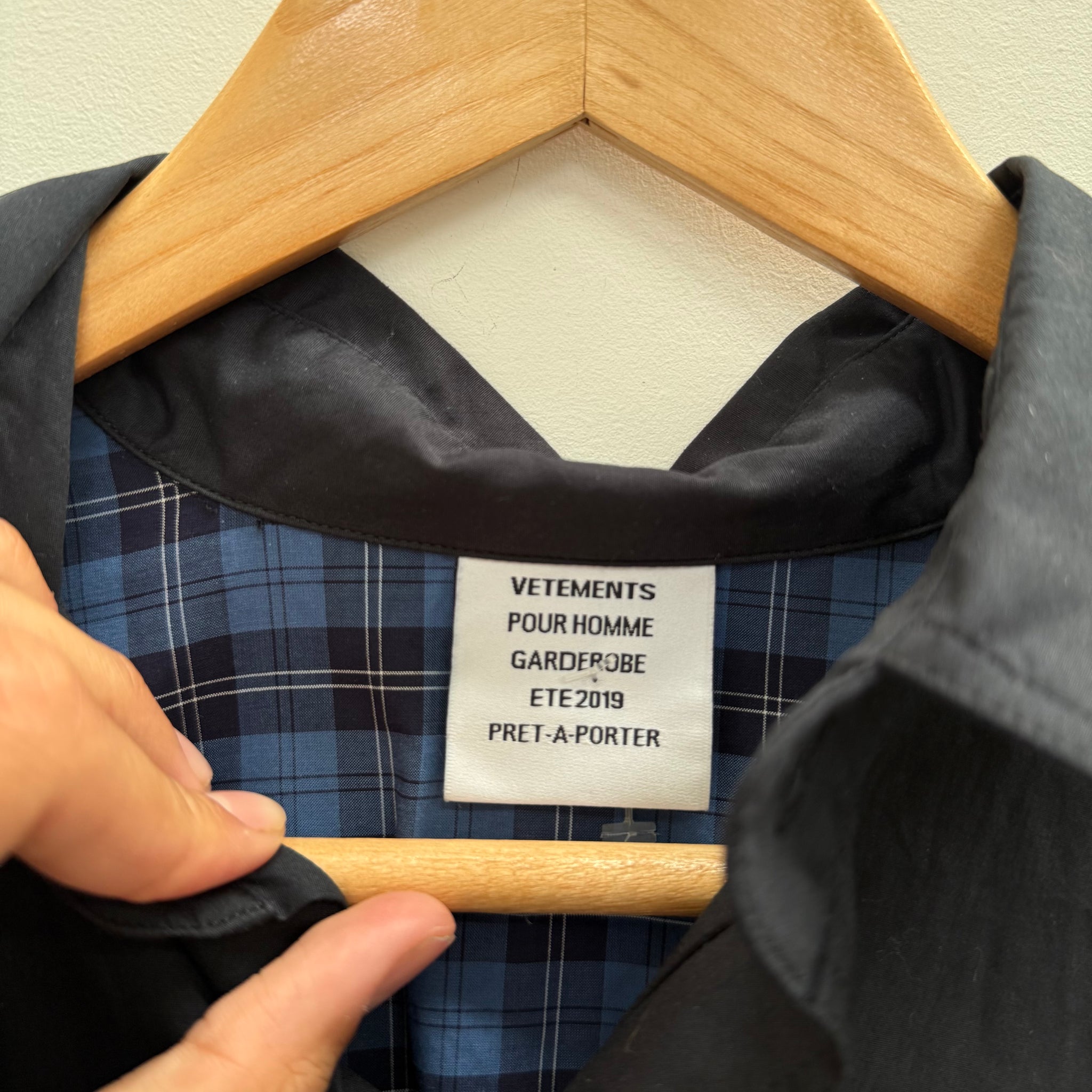 Vetements Oversized Deep Blue 2-in-1 Shirt (fits L)