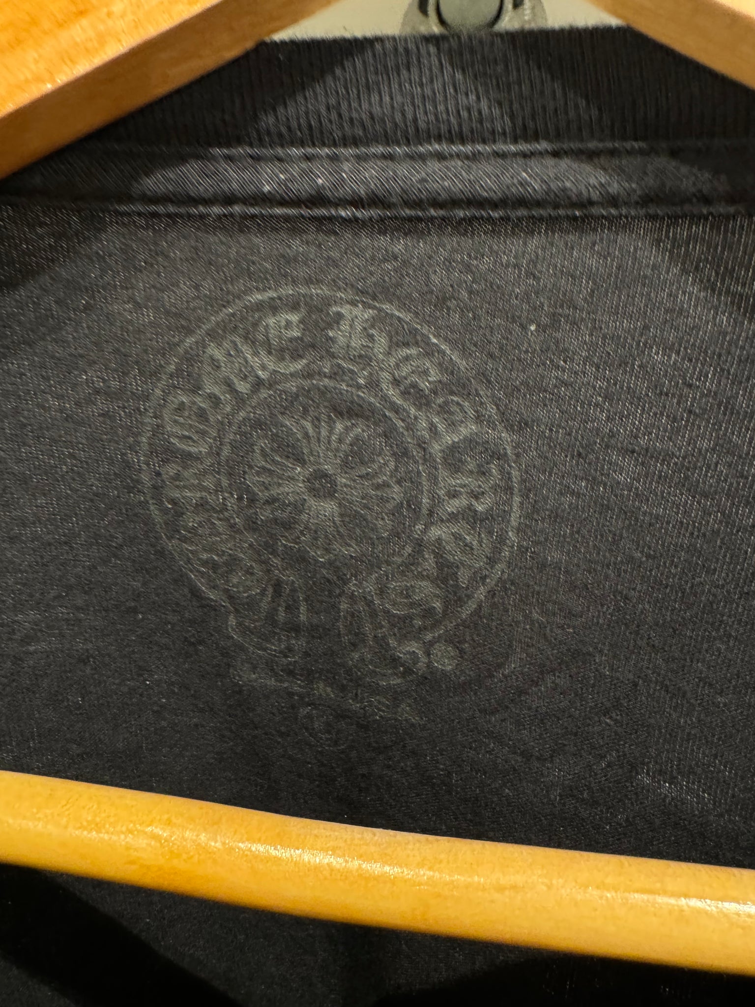 Chrome Hearts Floral Neck Logo Long Sleeve T Shirt Black (Size L)