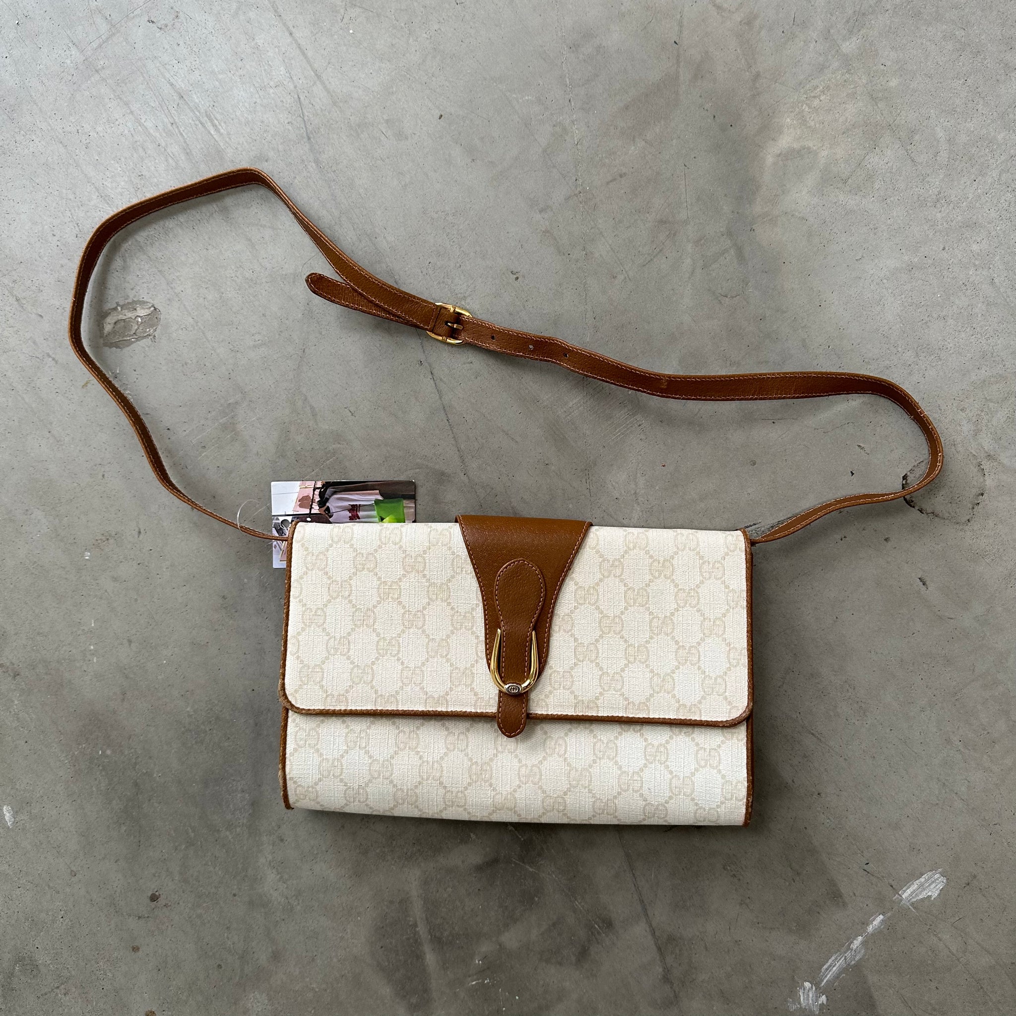 Gucci White Rectangle Crossbody Bag