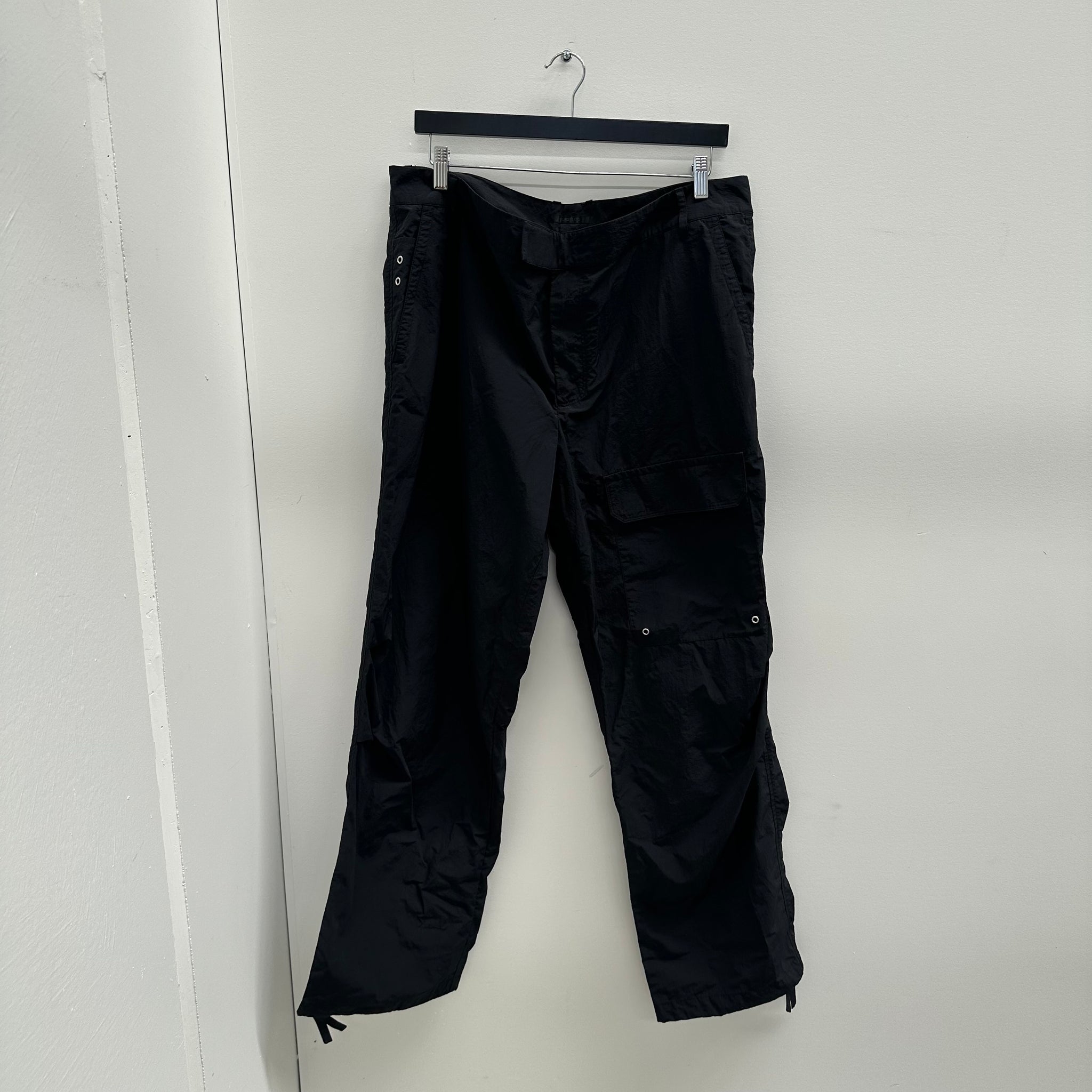 Helmut Lang Nylon Black Cargo Pant (Size 38)