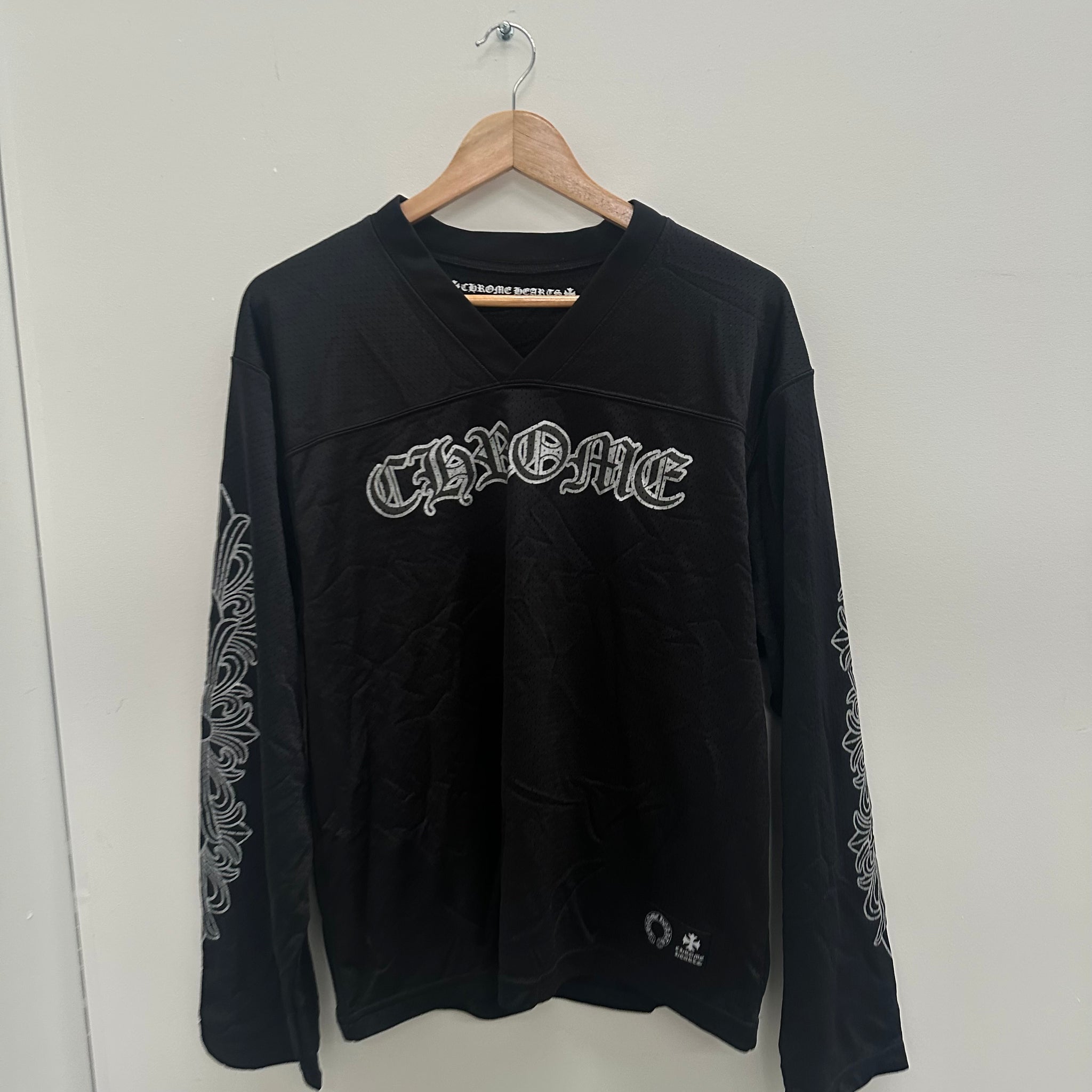 Chrome Hearts Stadium Mesh L/S Black Jersey Size M