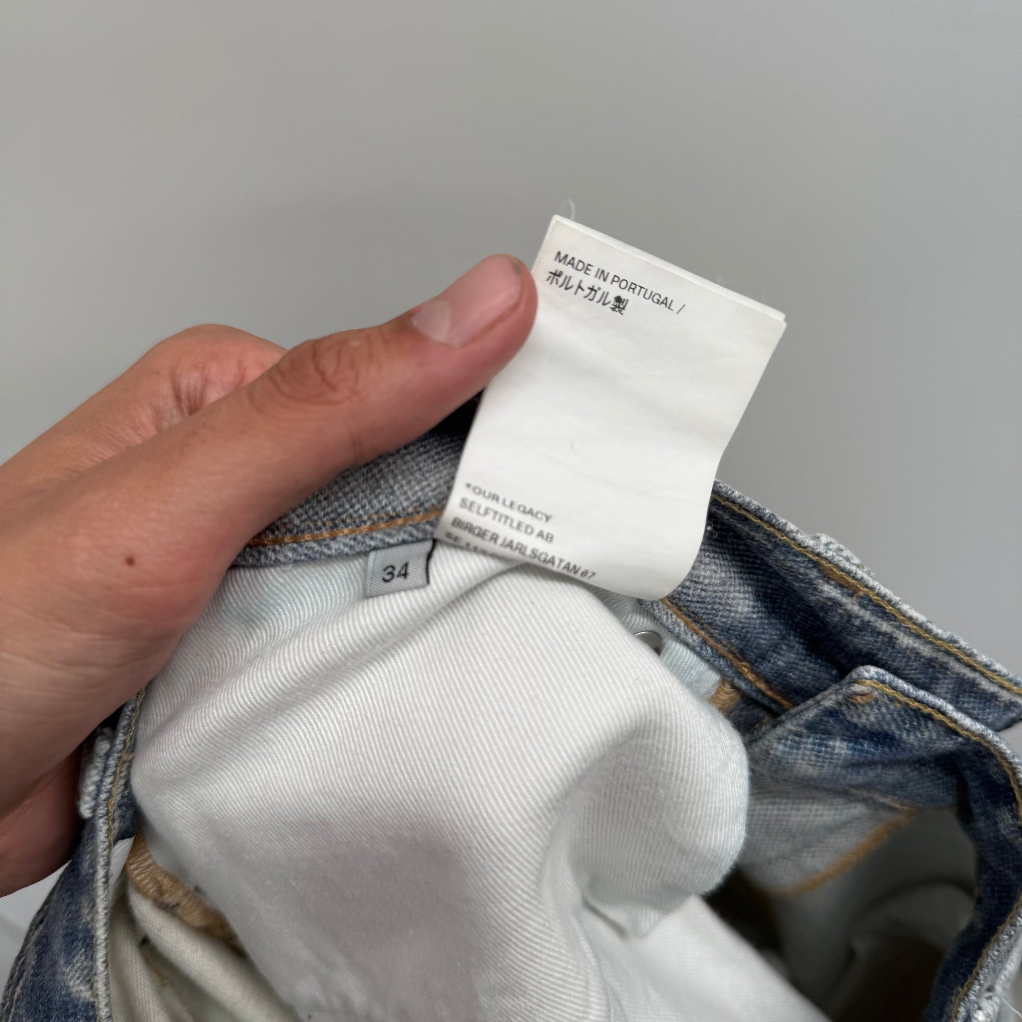Our Legacy Digital Print Distressed Jeans (Size 34)
