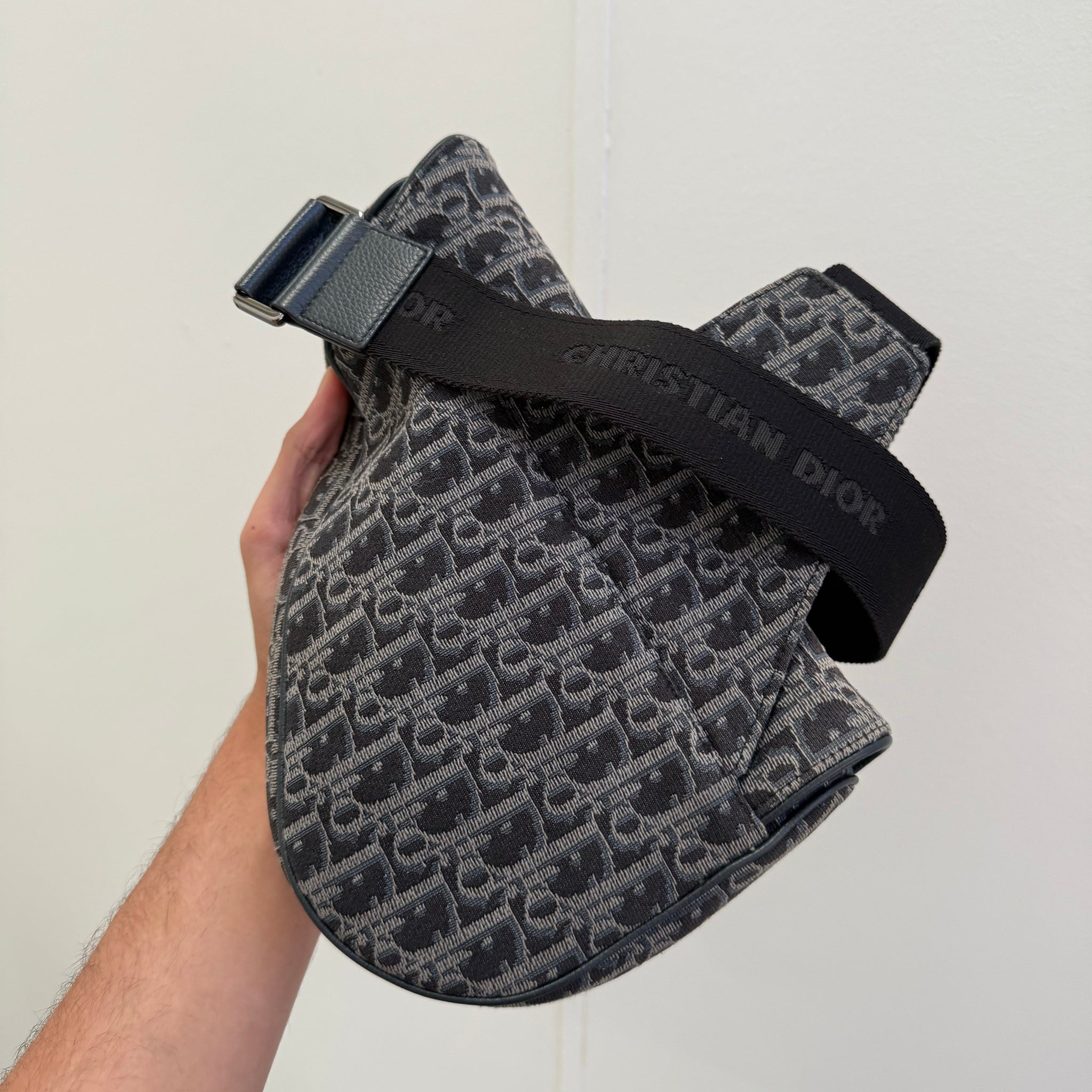 Dior Saddle Bag Oblique Jacquard Blue