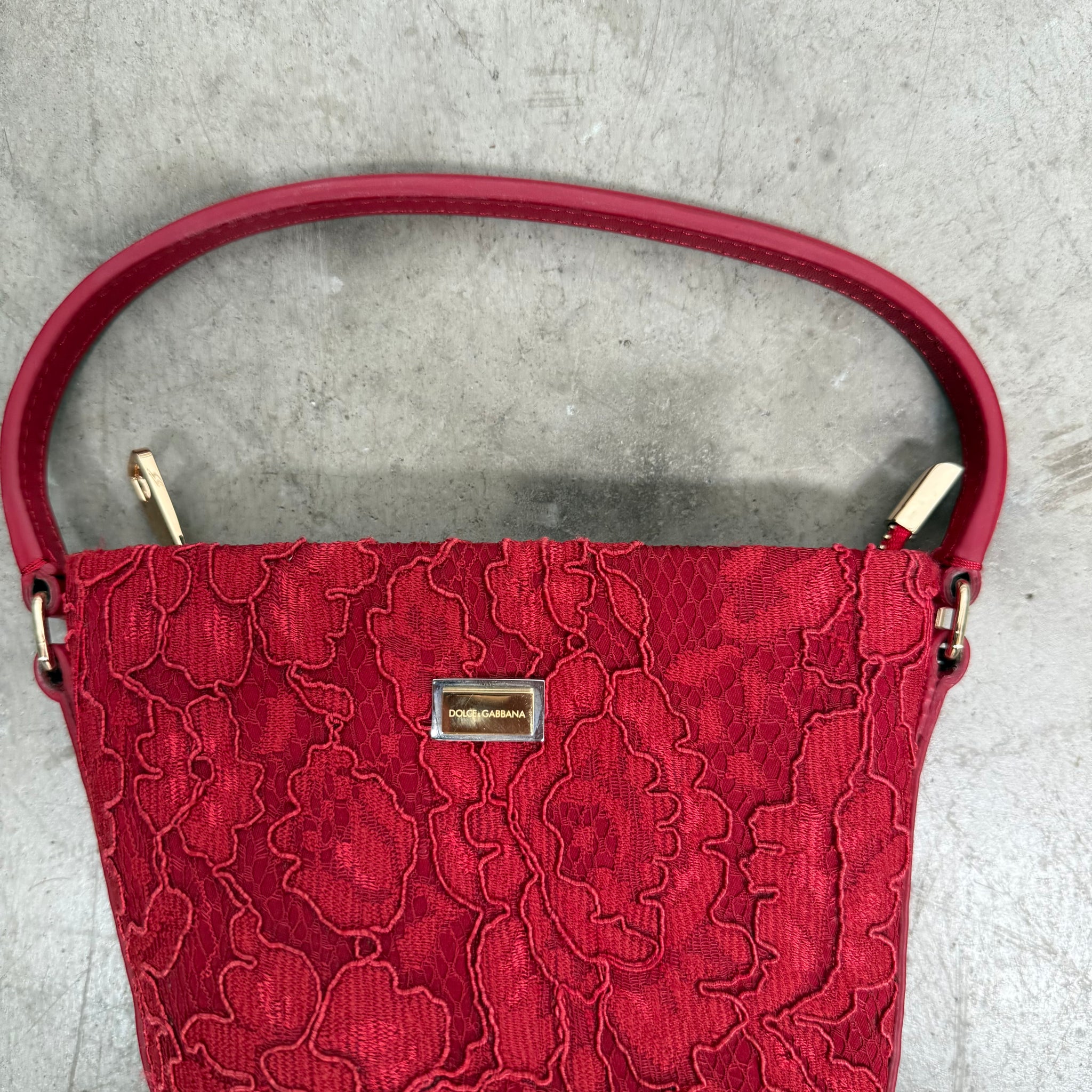 Dolce & Gabbana Flower Embroidery Hand Bag
