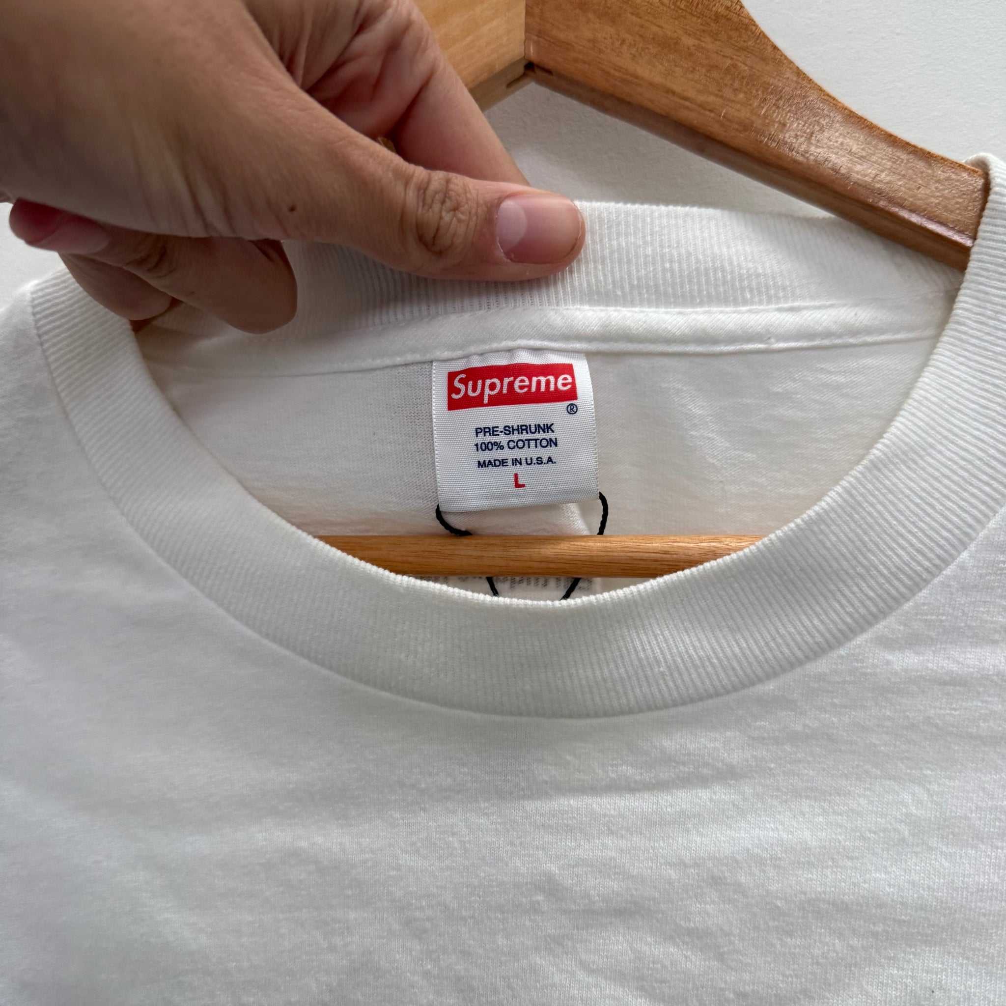 Supreme Japan Box Logo T Shirt White (Size L)