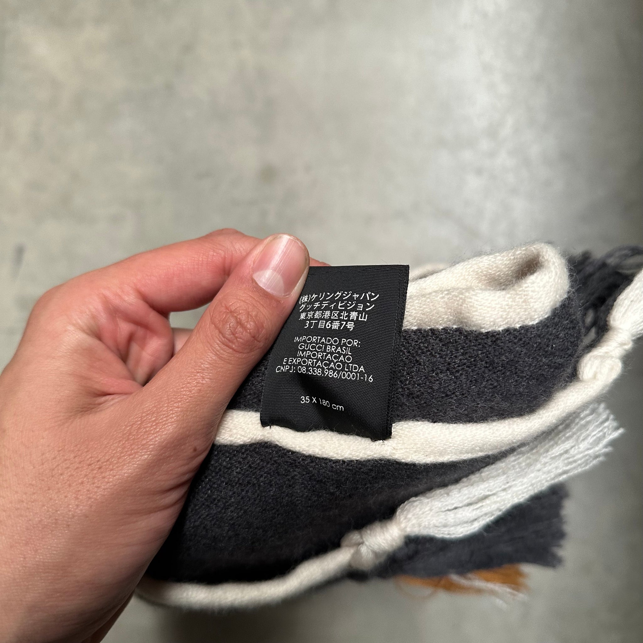 Gucci GG Interlocking Wool Scarf Beige/Grey
