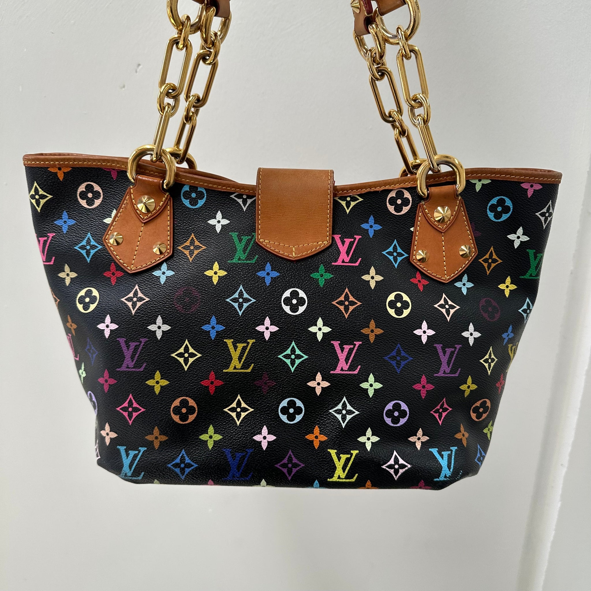 Louis Vuitton Takashi Murakami Multicolour Annie GM Hand Bag Black