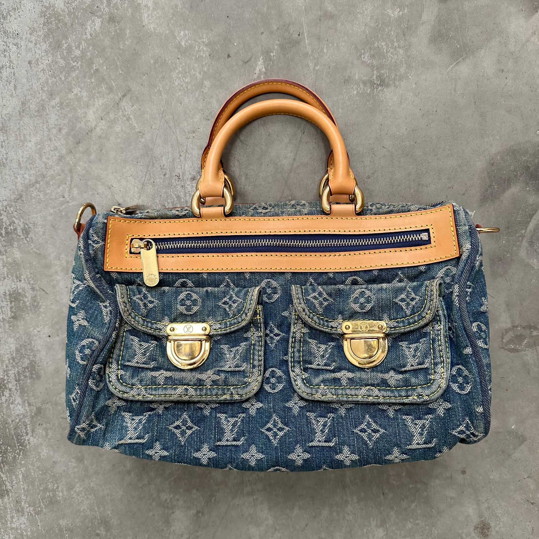 Louis Vuitton Monogram Denim Neo Speedy Blue