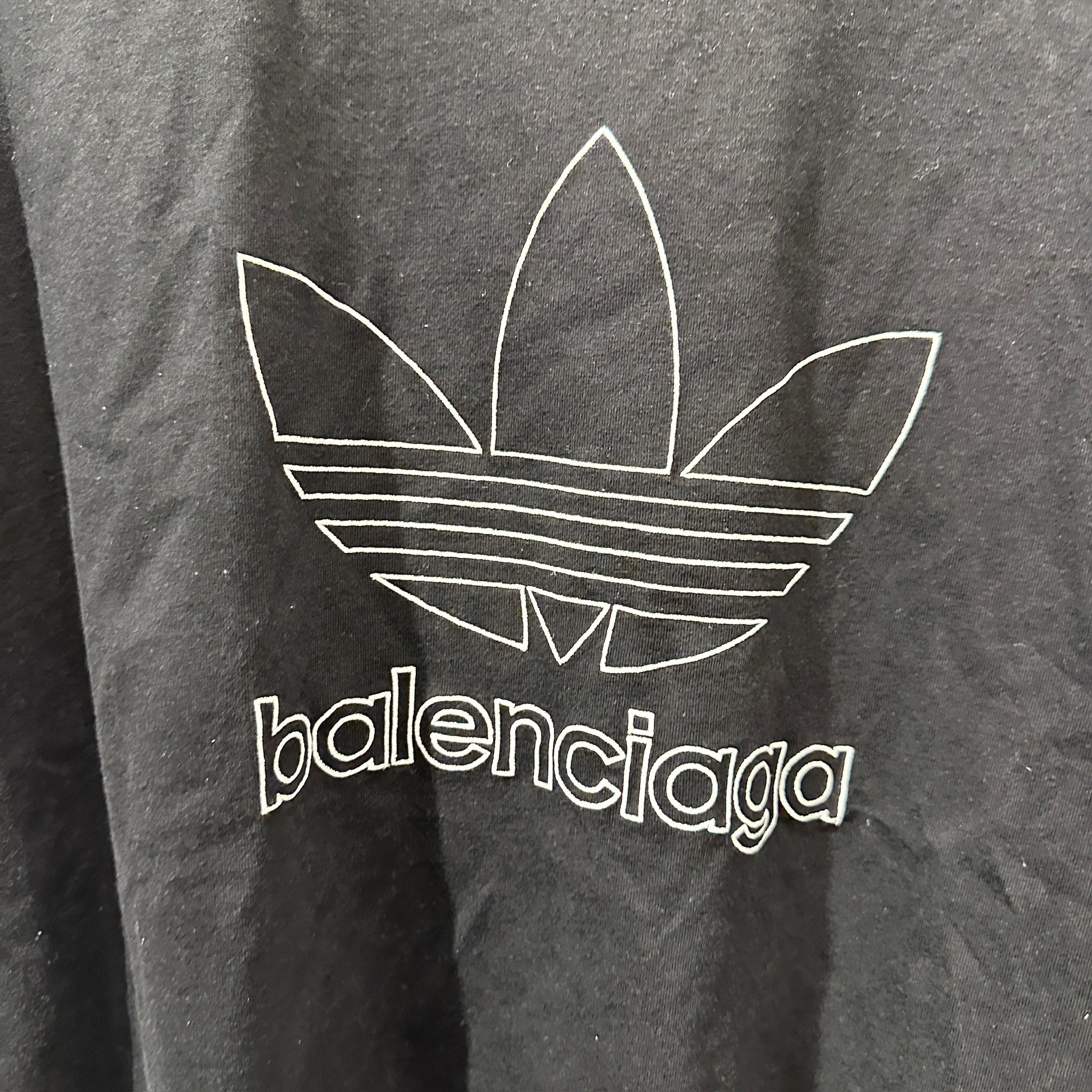 Balenciaga x Adidas Logo T Shirt Black (Size 1)