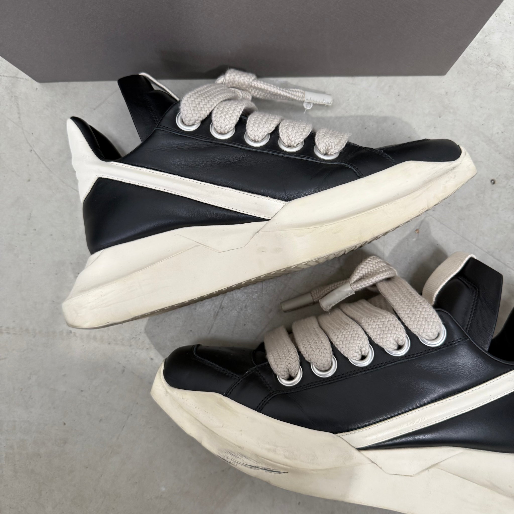 Rick Owens Geth Runner Black White EU44