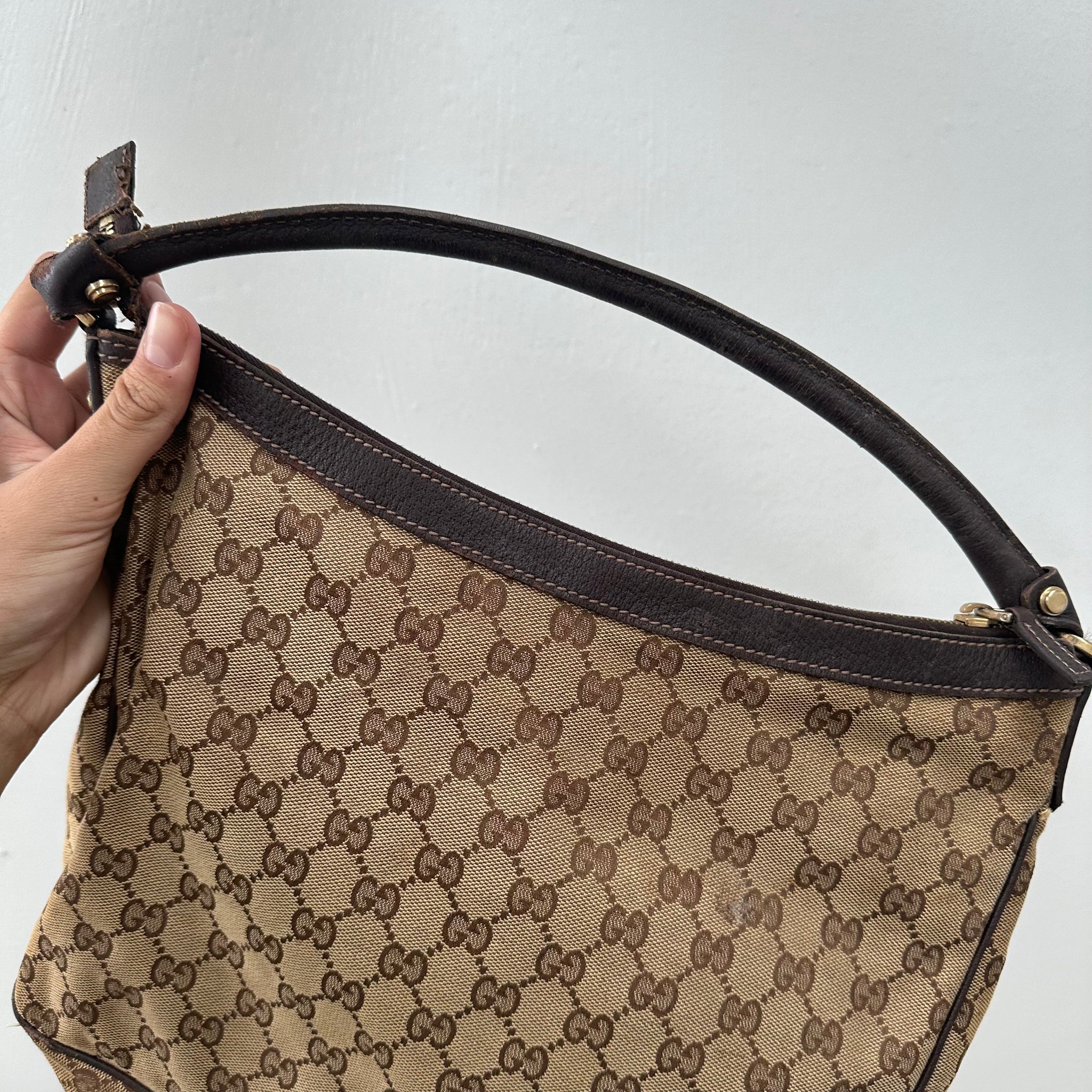 Gucci Double Pocket Shoulder Bag Canvas