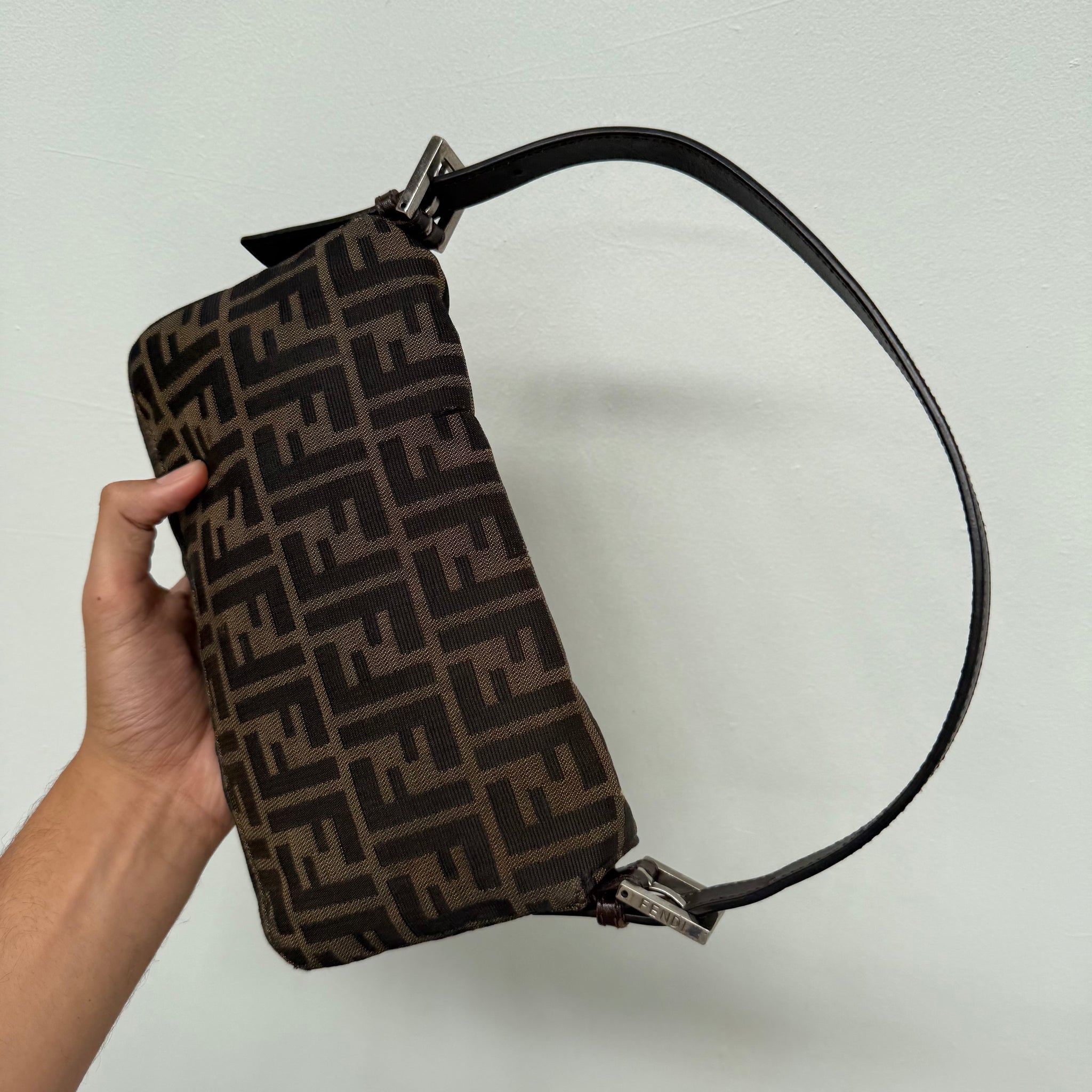 Fendi Zucca Print Baguette Bag
