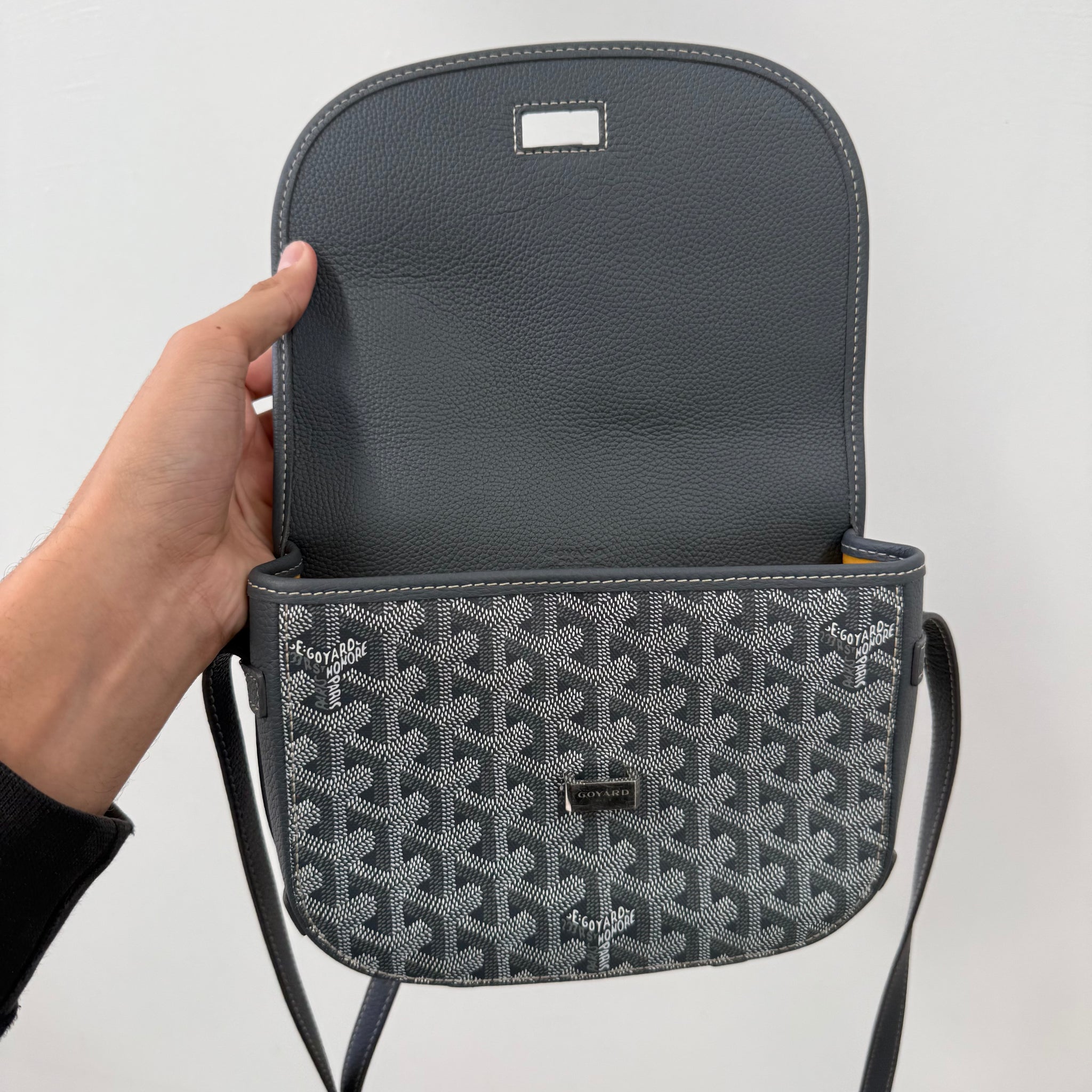 Goyard Belvedere PM Messenger Bag Grey