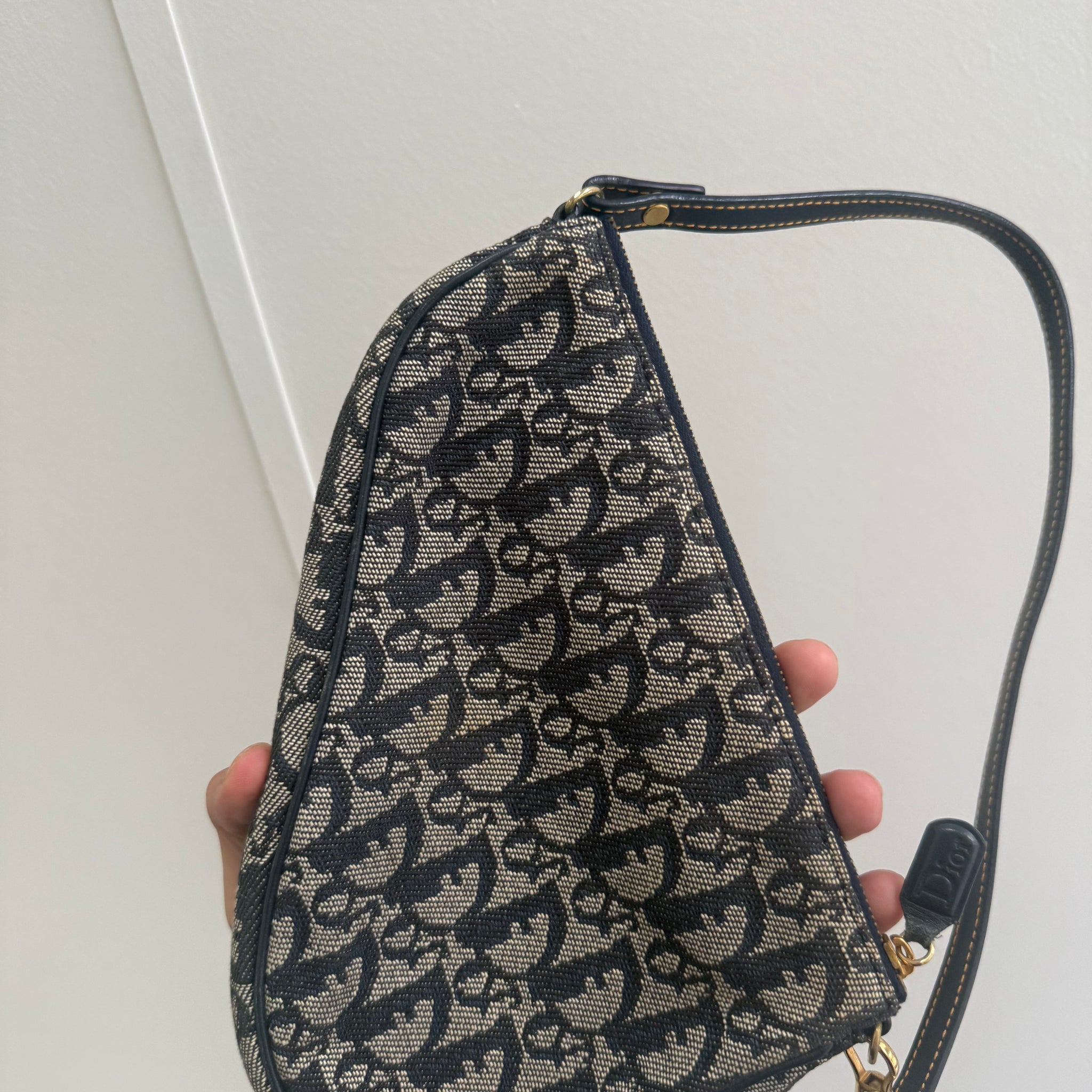 Dior Mini Saddle Shoulder Bag Navy