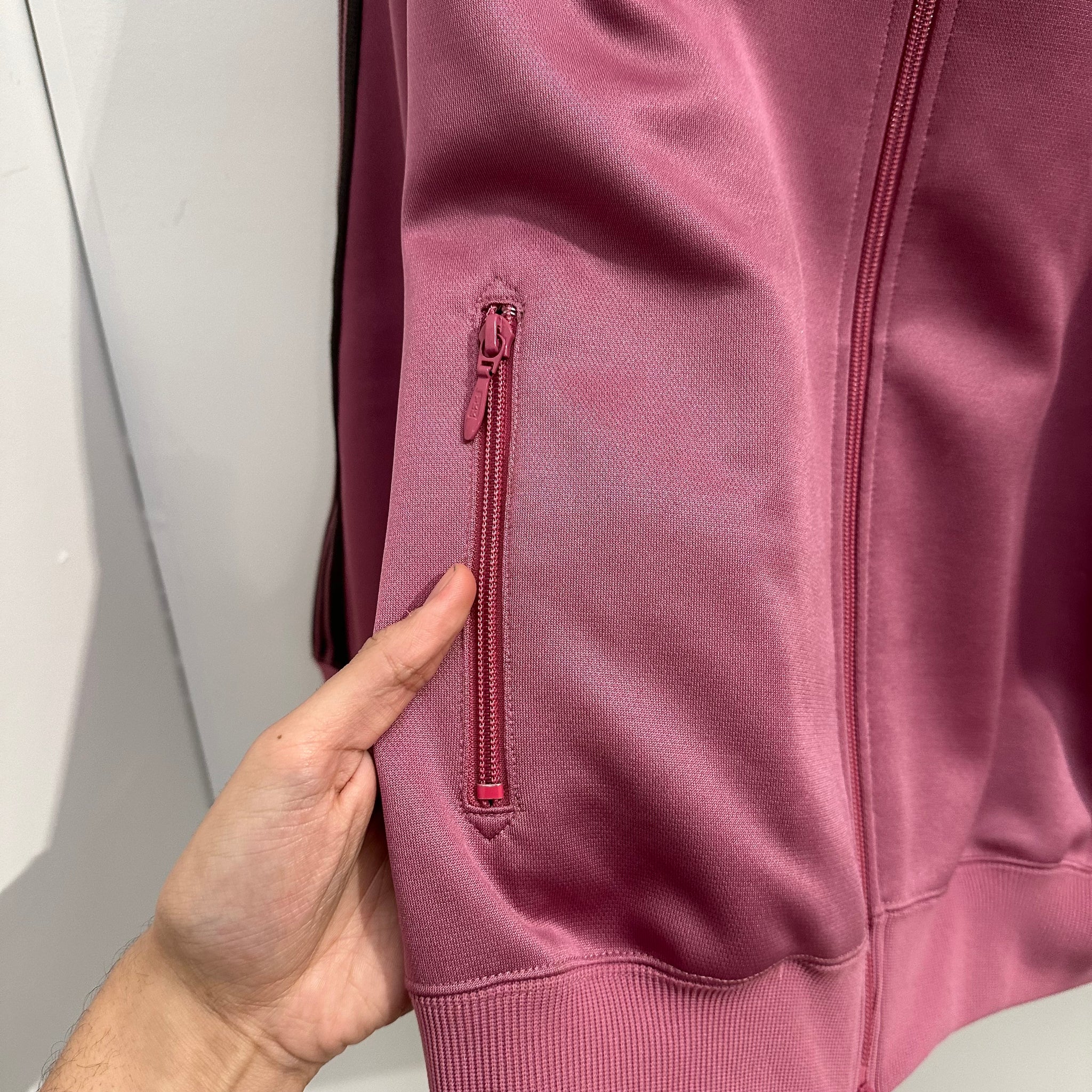 Needles Poly Smooth Track Jacket Pink/Brown (Size L)