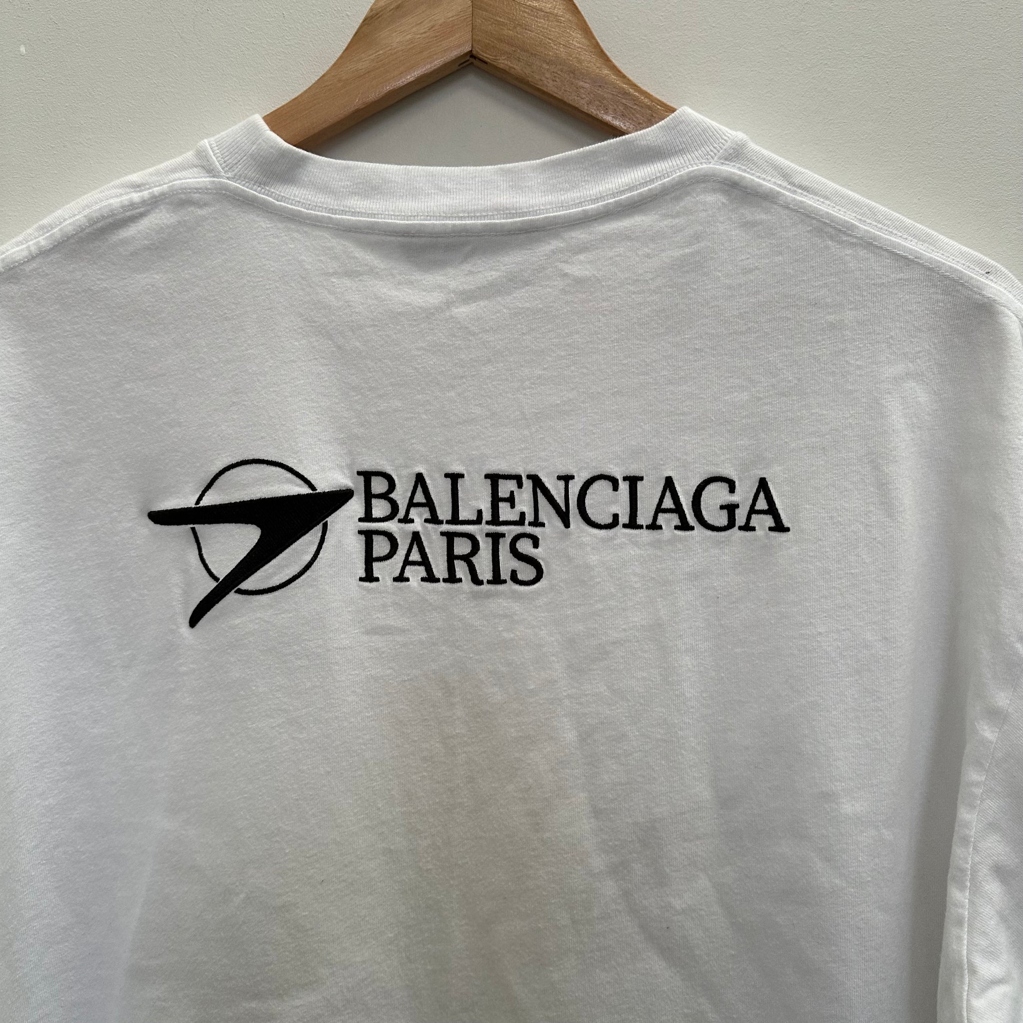 Balenciaga Corporate Logo Tshirt White (Size L)