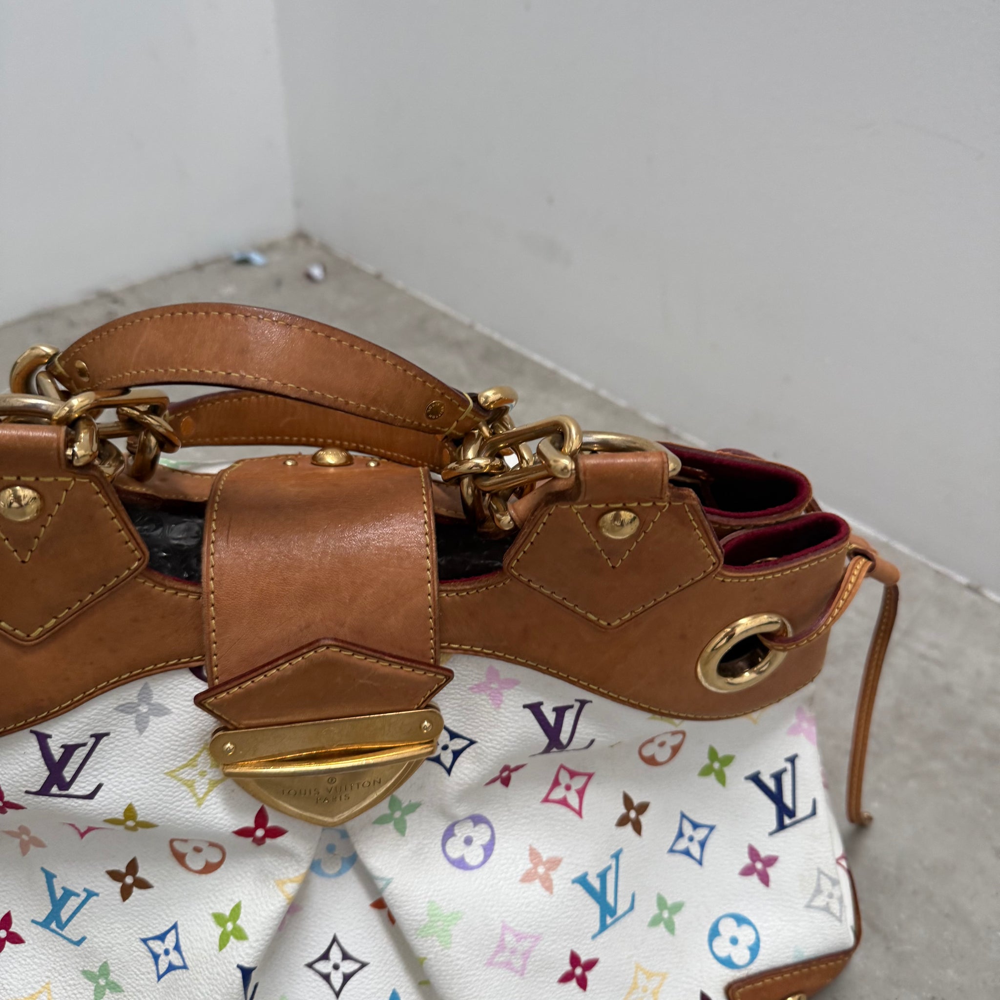 Louis Vuitton Takashi Murakami Ursula Hand Bag White