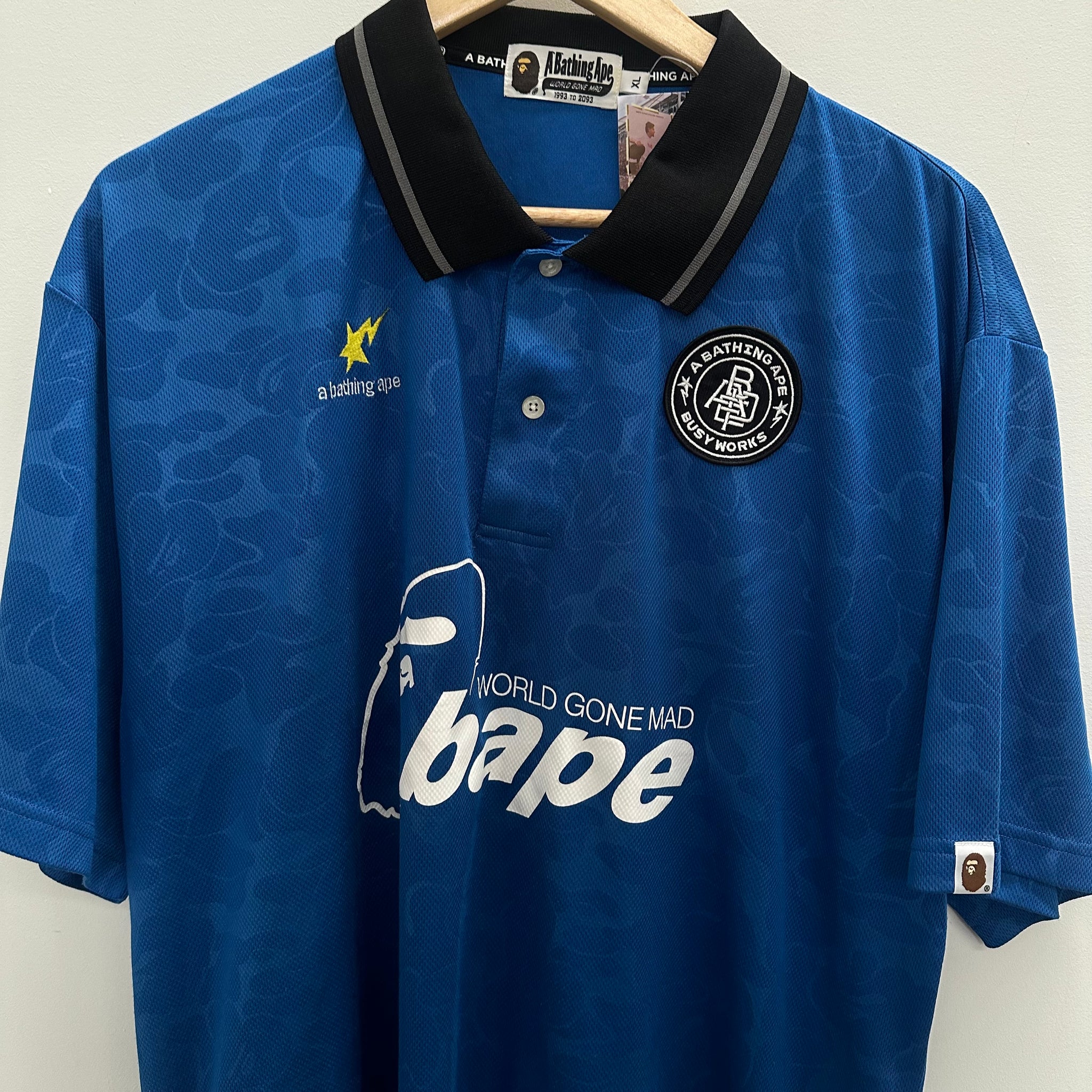 Bape Blue Camo Short Sleeve Jersey (Size XL)