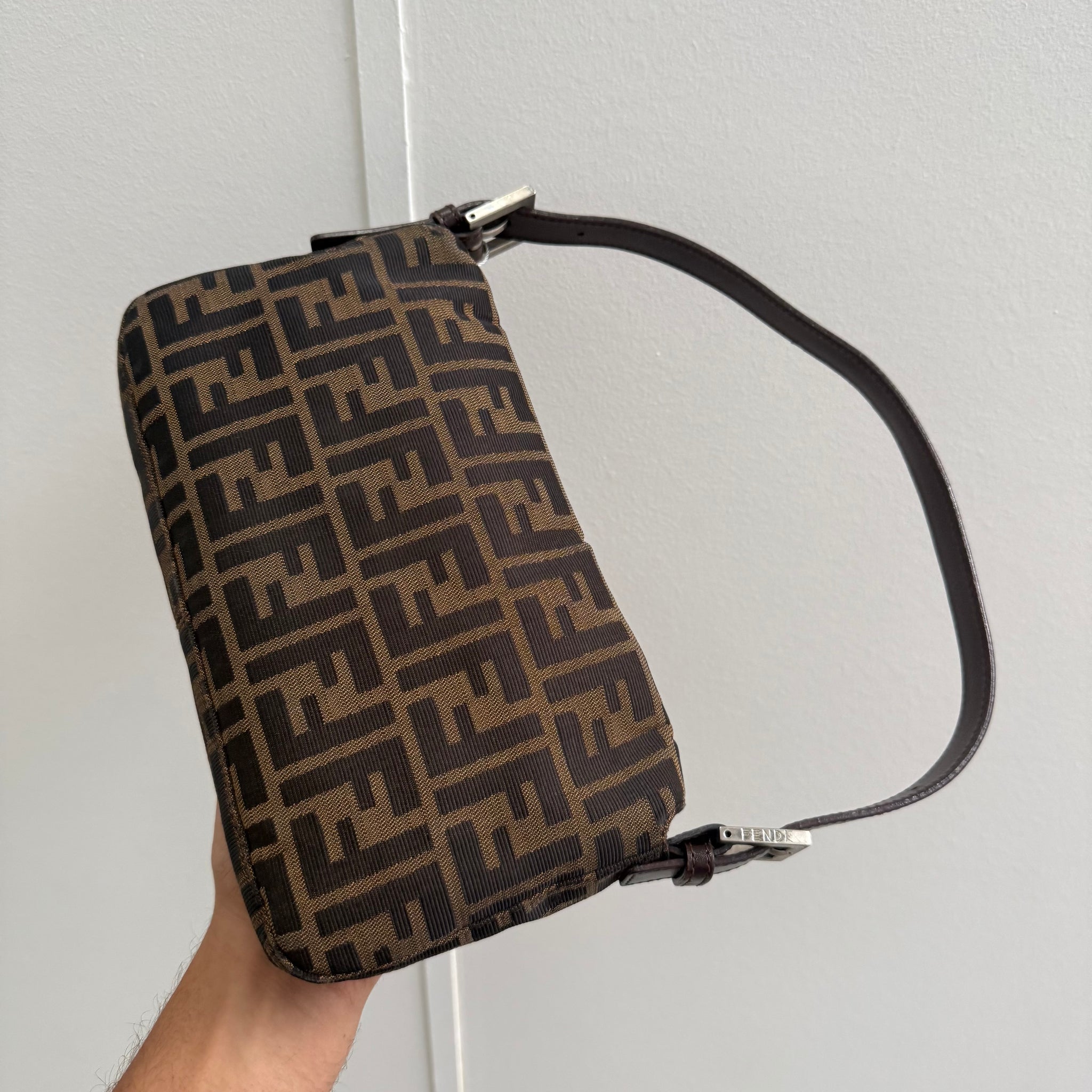 Fendi Zucca Print Baguette Bag